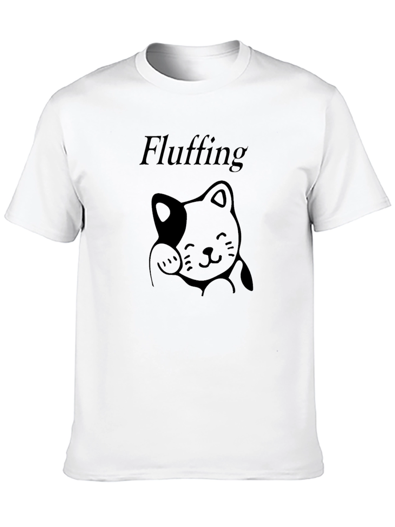 Fluffing Cat T-Shirt - Casual Comfort Tee