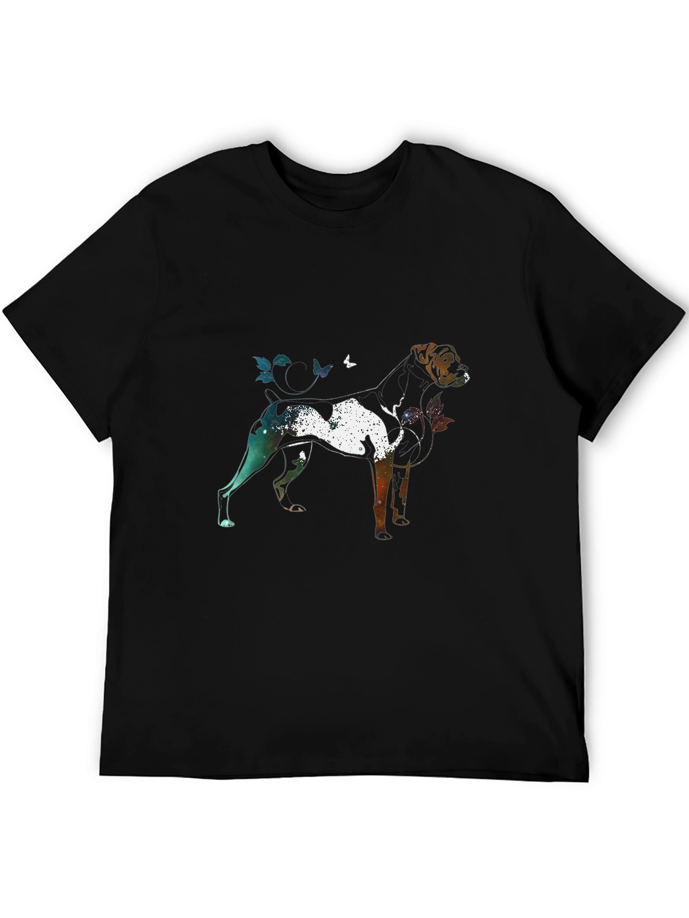 Dog Silhouette Art Graphic T-Shirt