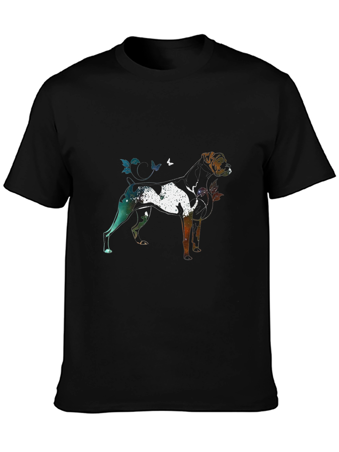 Dog Silhouette Art Graphic T-Shirt