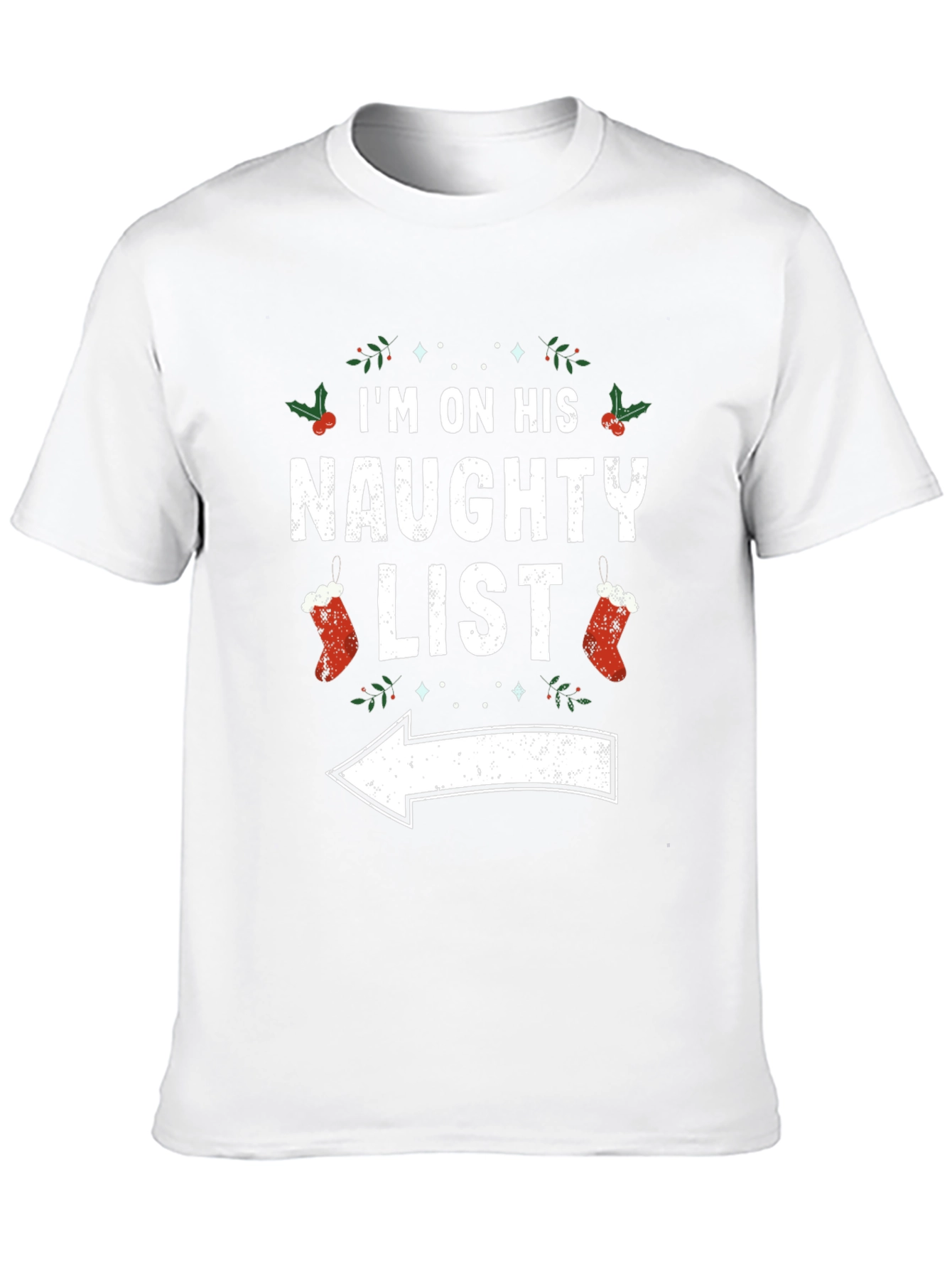 Naughty List Christmas Graphic T-Shirt