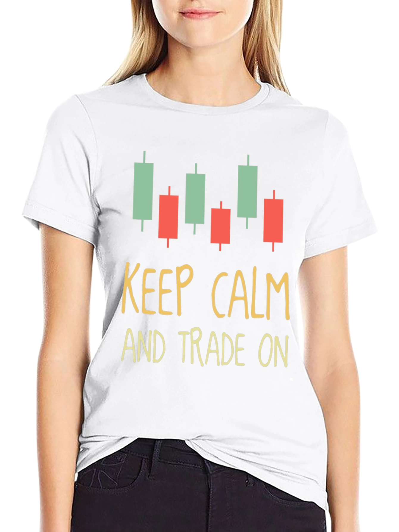 Keep Calm and Trade On Black Graphic Tee