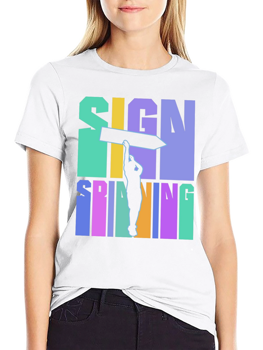 Sign Spinning Graphic Tee - Cool & Unique Design