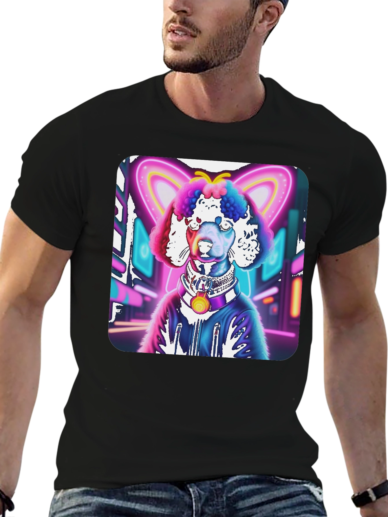 Cyberpunk Poodle Graphic Tee