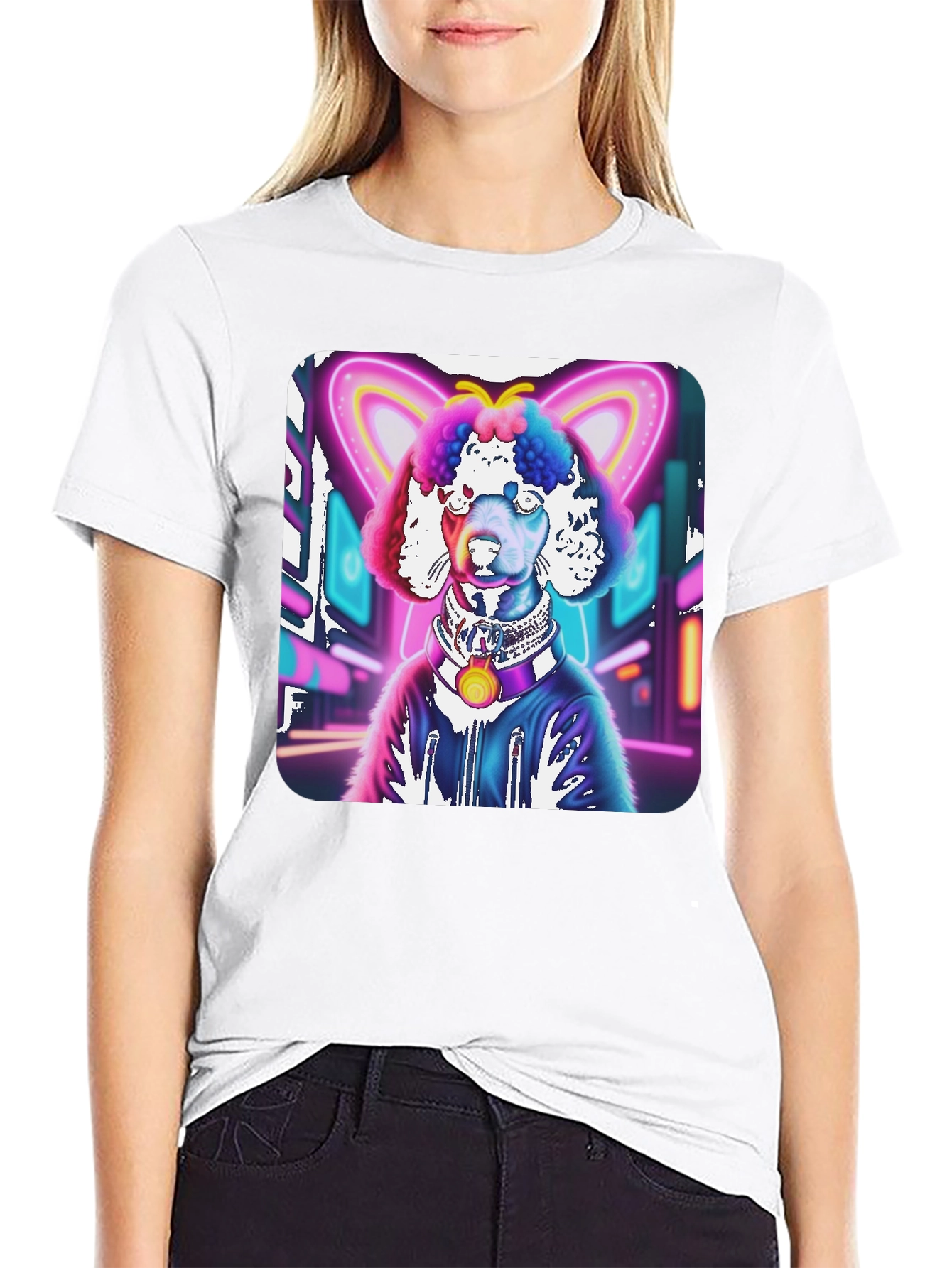Cyberpunk Poodle Graphic Tee