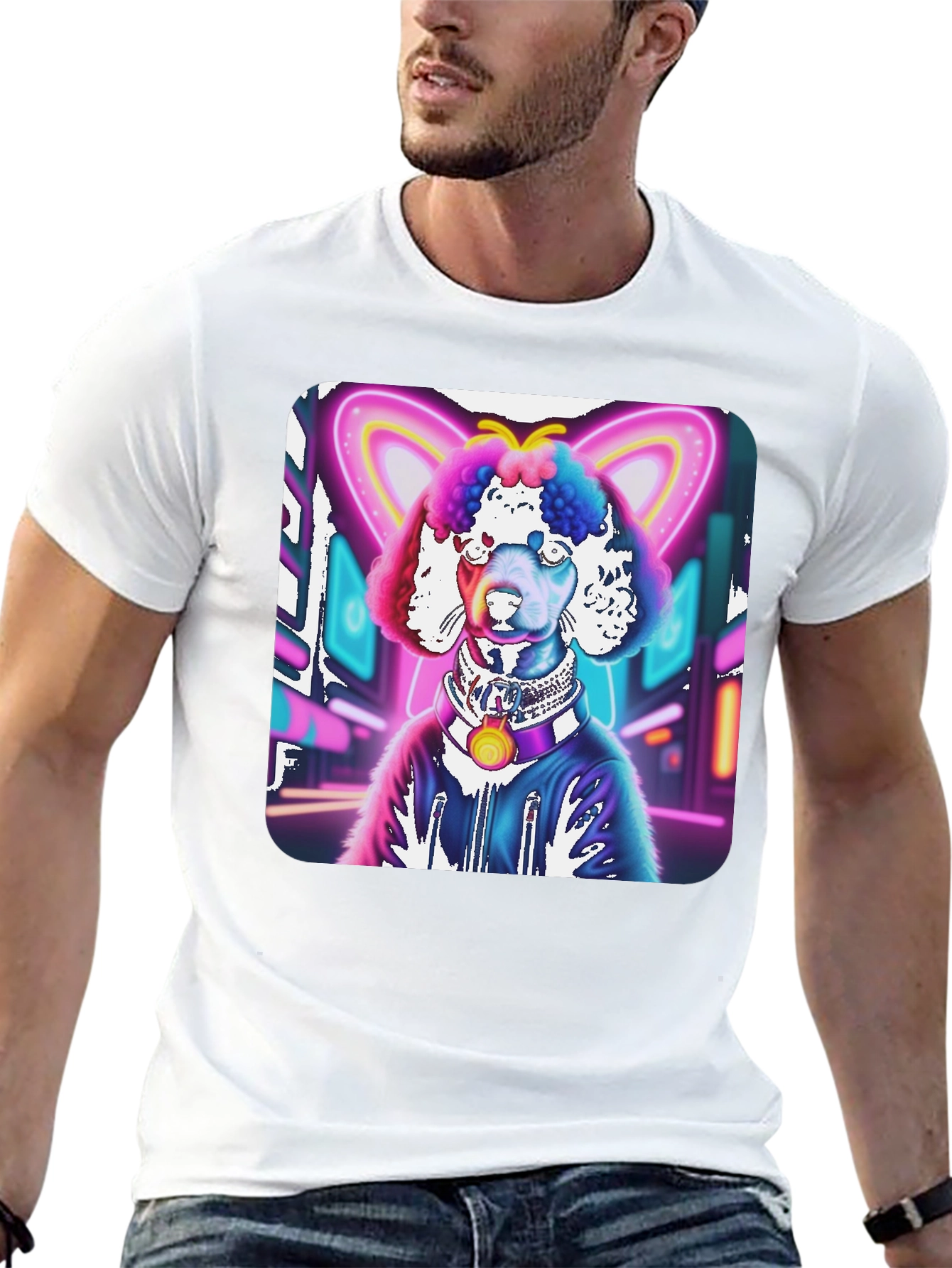 Cyberpunk Poodle Graphic Tee