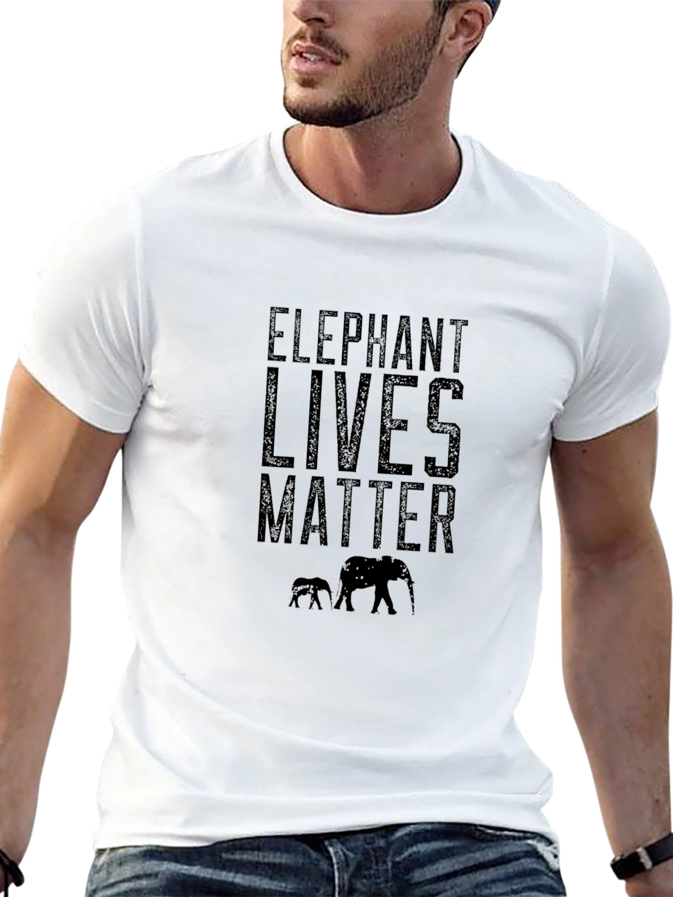 Elephant Lives Matter Graphic Print T-Shirt