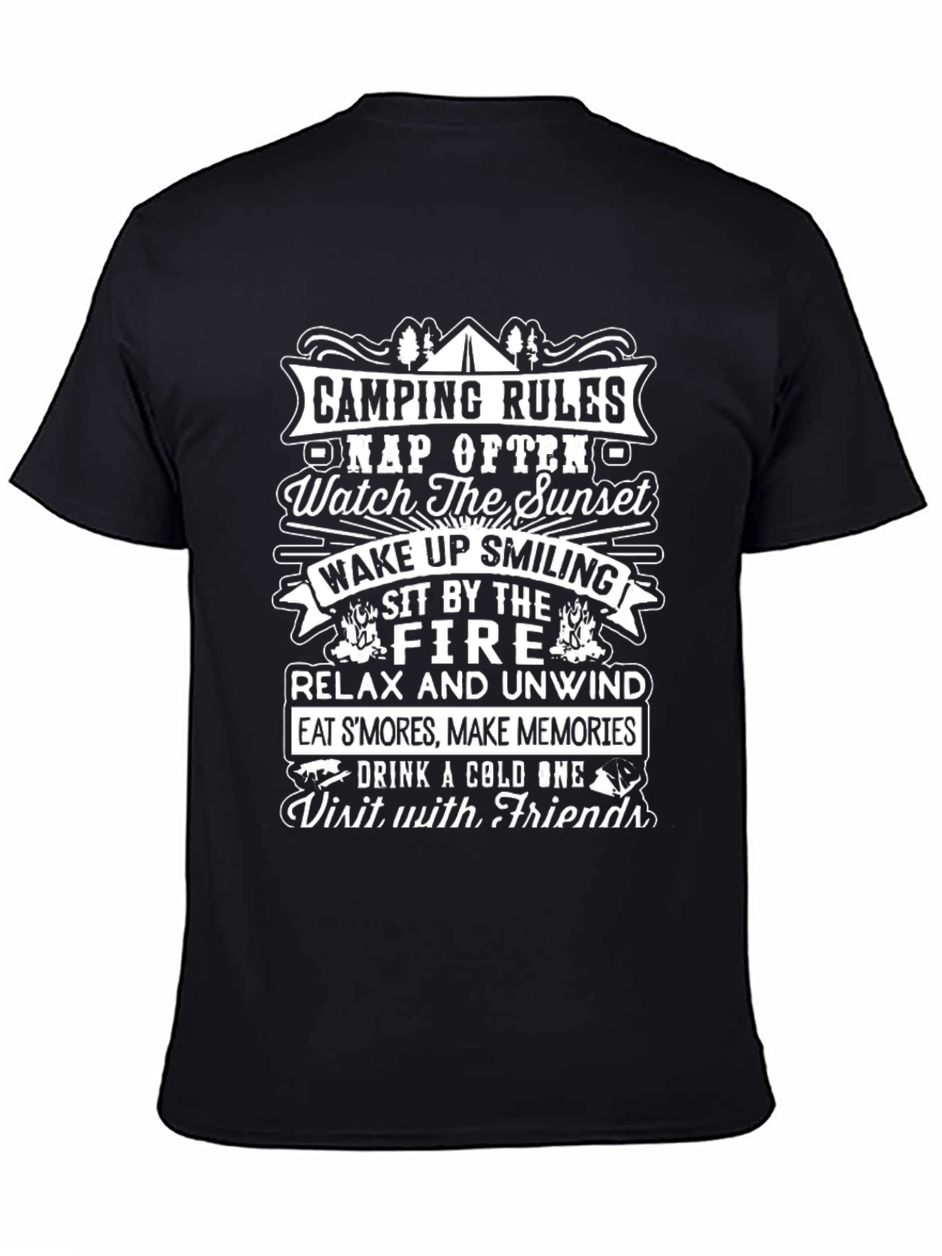 Camping Rules T-Shirt: Relax Unwind & Make Memories!