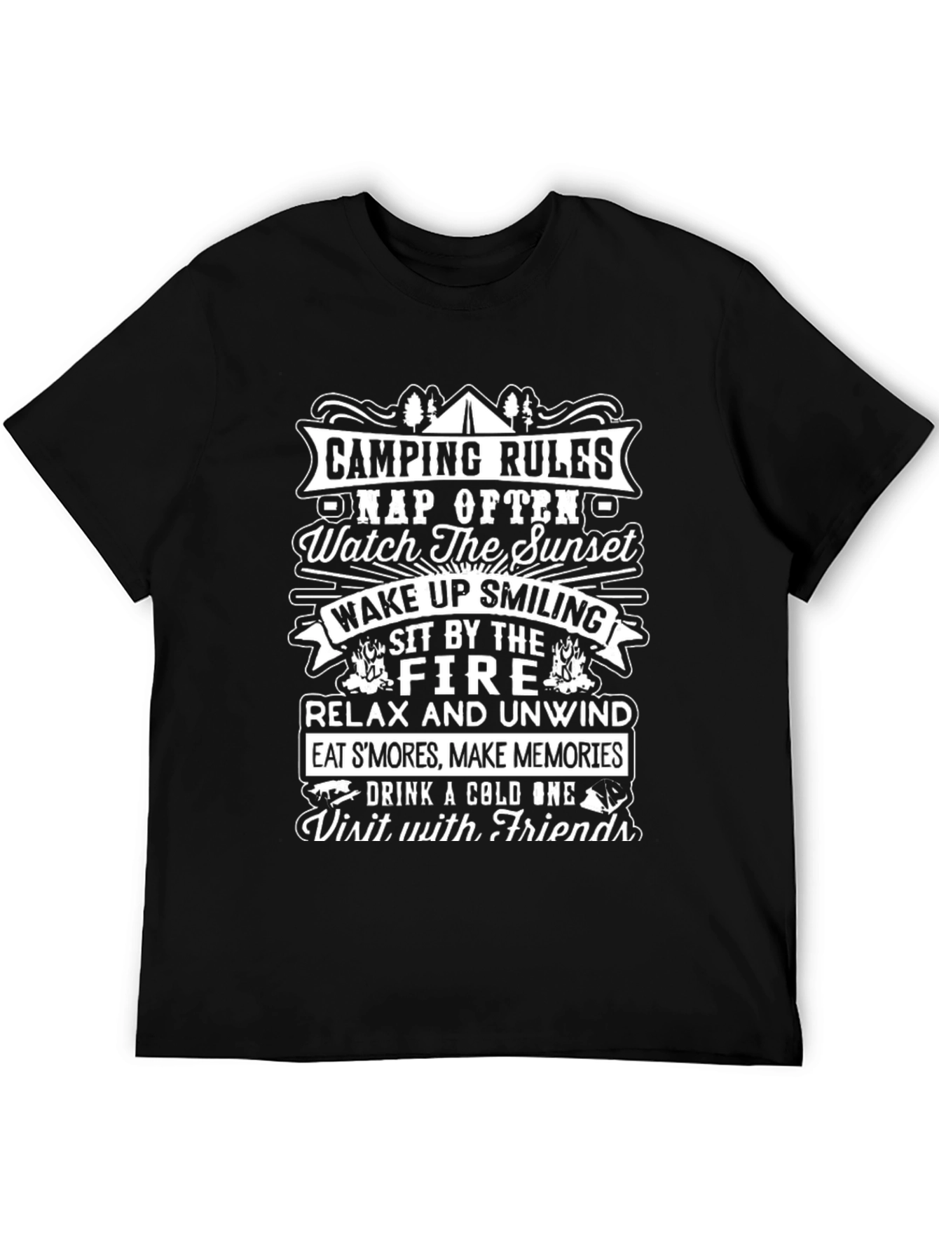 Camping Rules T-Shirt: Relax Unwind & Make Memories!