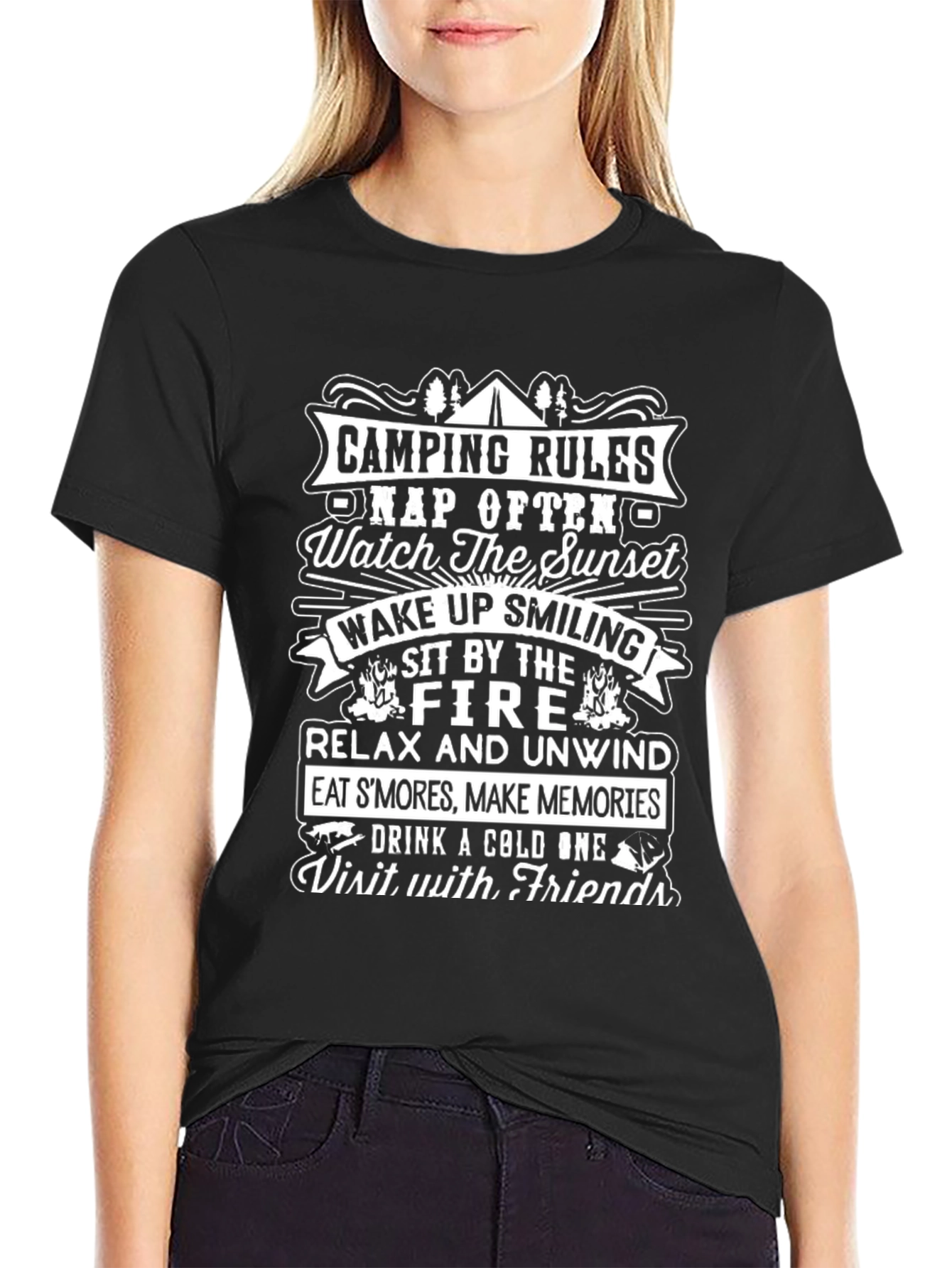 Camping Rules T-Shirt: Relax Unwind & Make Memories!