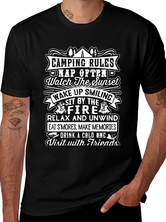 Camping Rules T-Shirt: Relax Unwind & Make Memories!