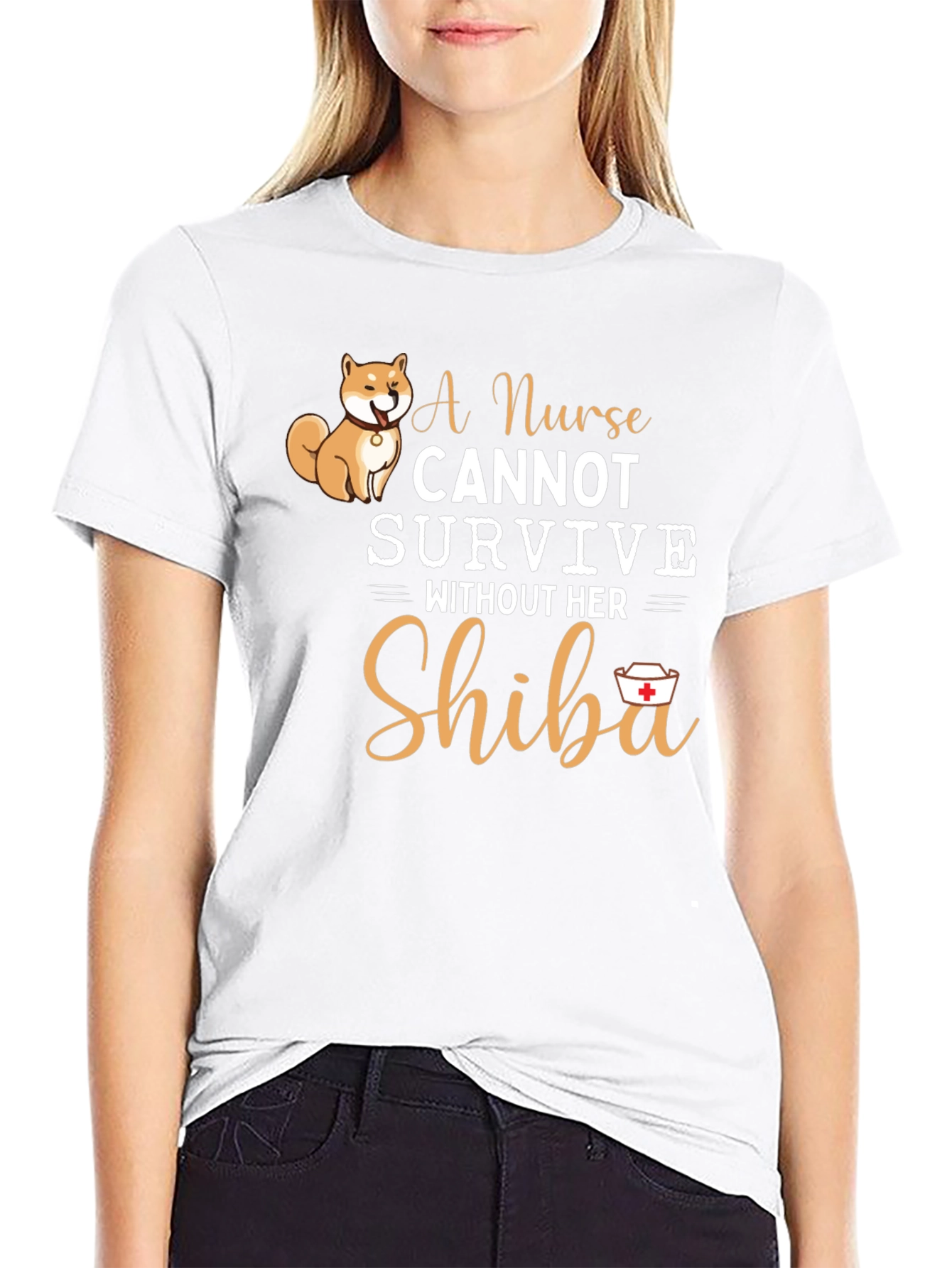 Nurse Shiba Inu T-Shirt: A Nurse Cannot Survive!