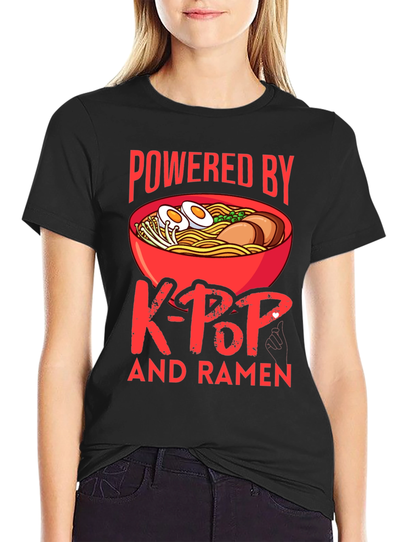 Powered by K-Pop and Ramen T-Shirt