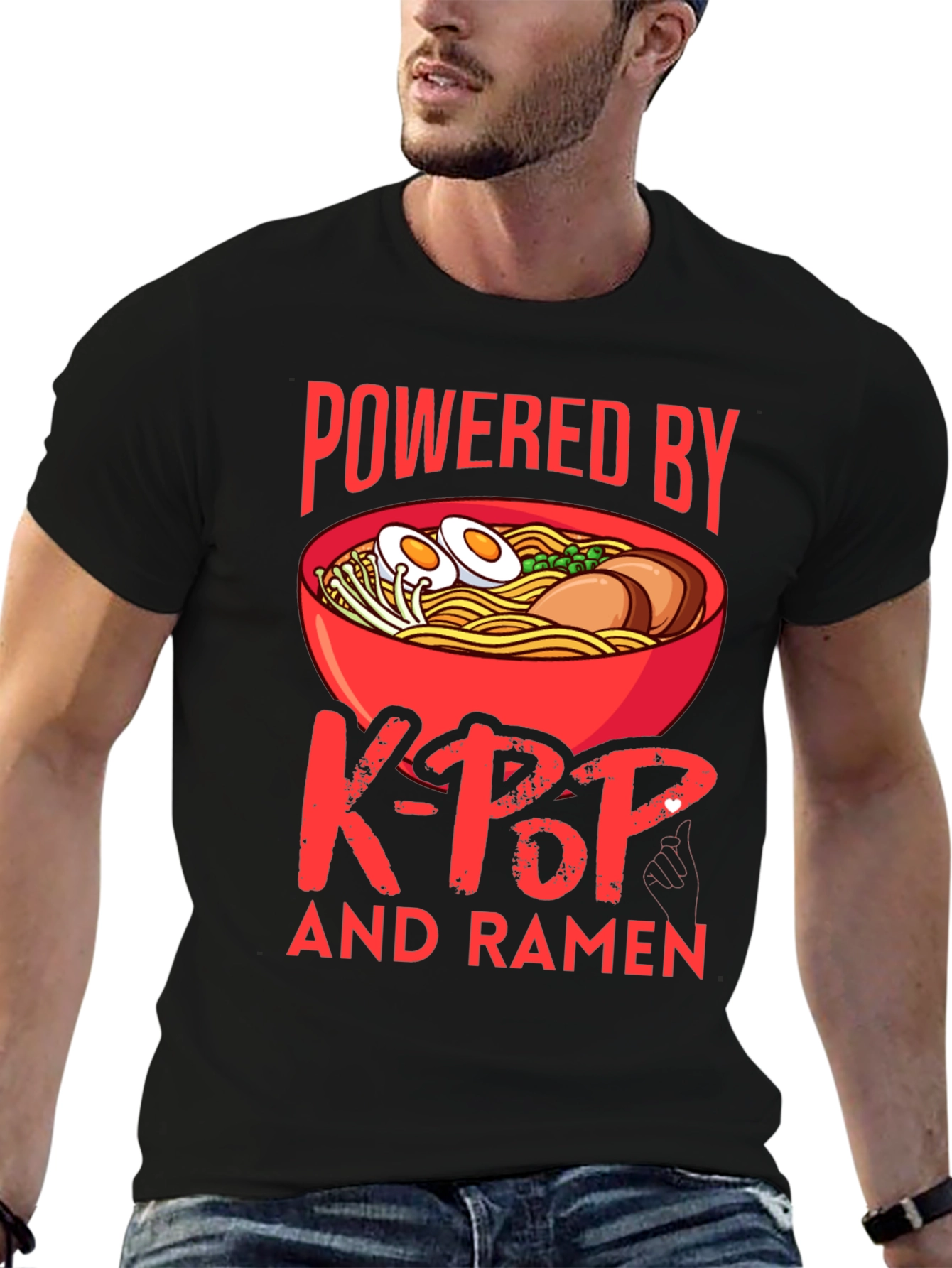 Powered by K-Pop and Ramen T-Shirt