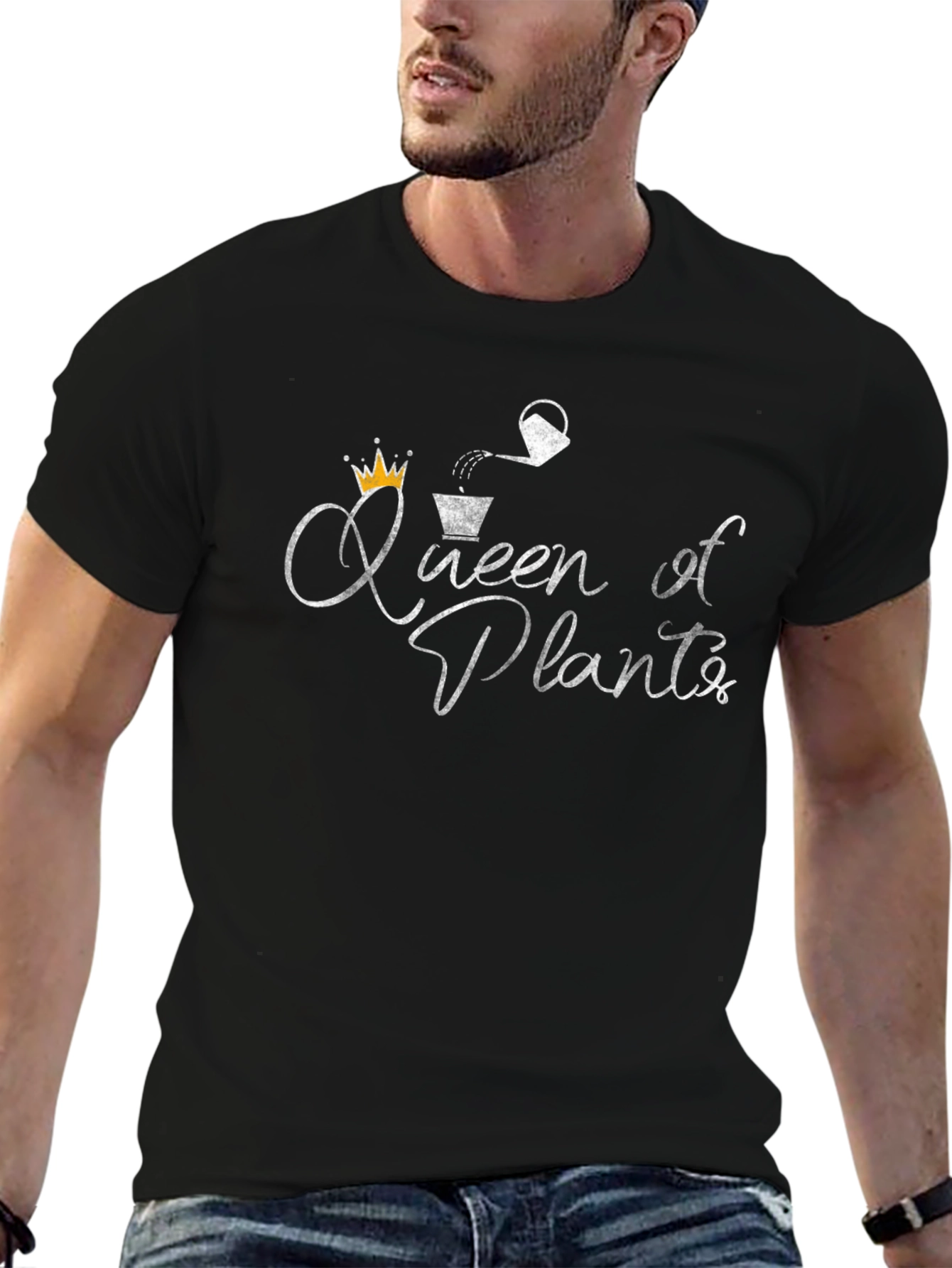 Queen of Plants Graphic T-Shirt - Black Cotton Tee
