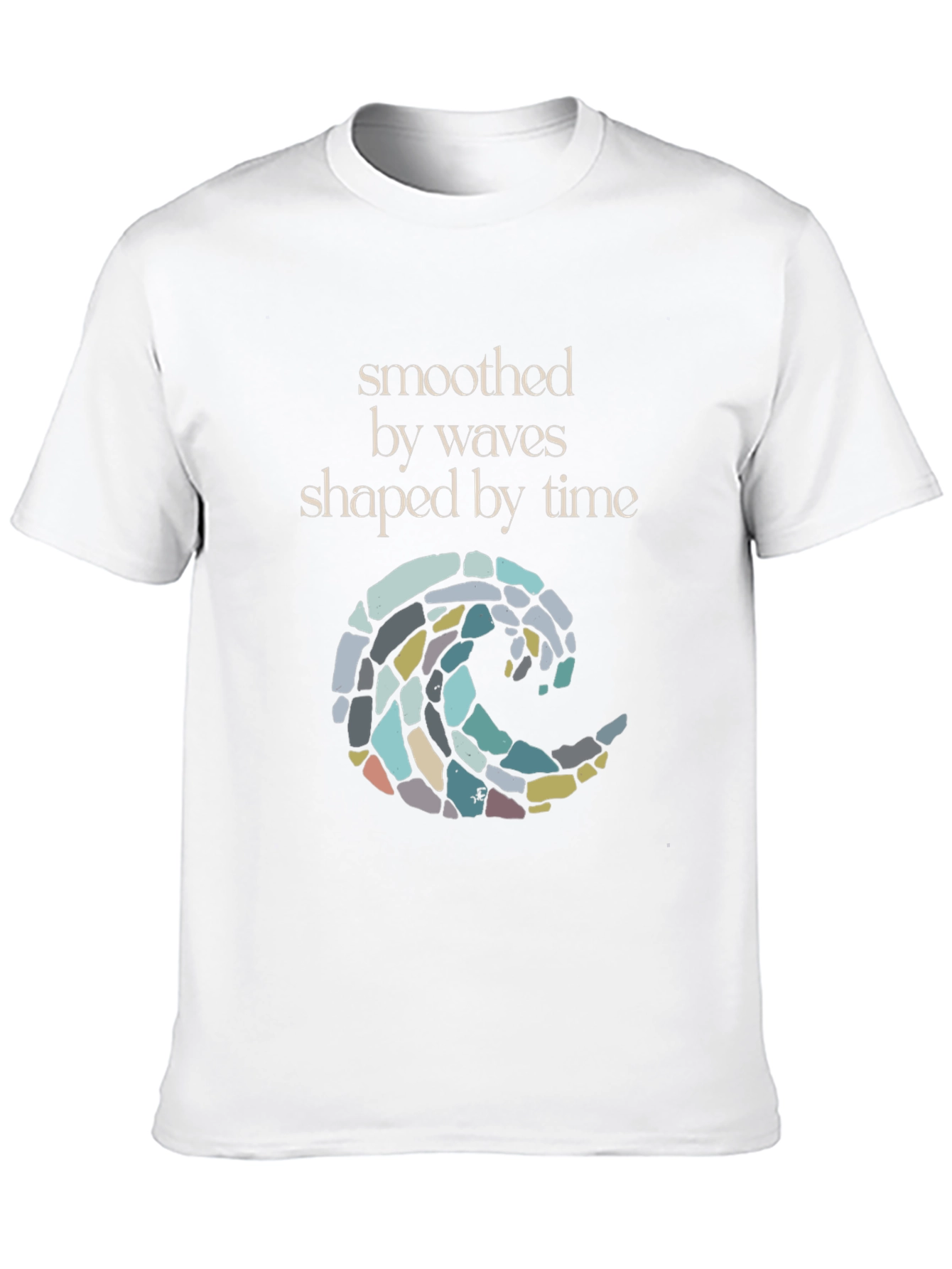 Smoothed by Waves T-Shirt - Black Graphic Tee