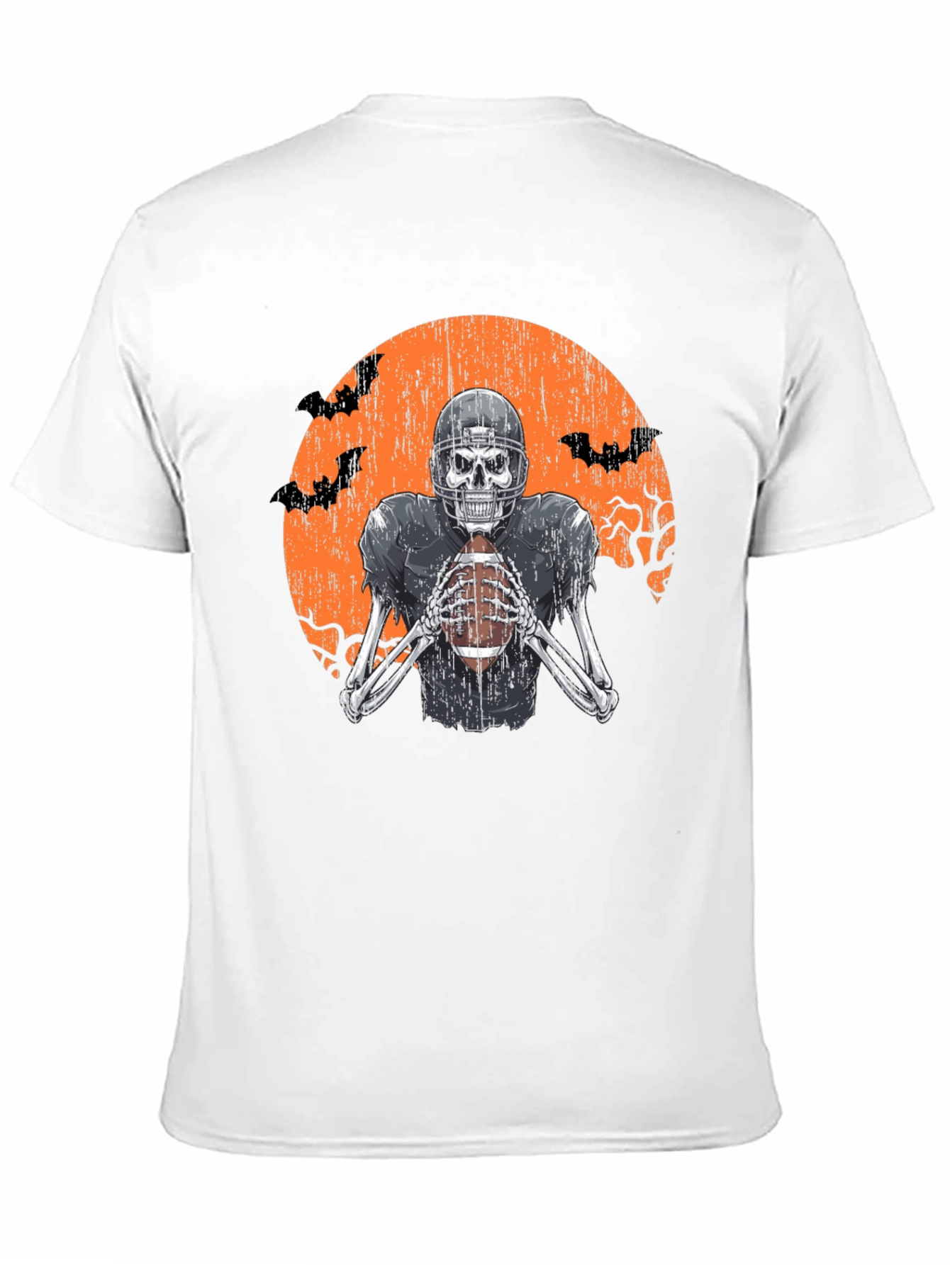 Skeleton Football Player Halloween T-Shirt