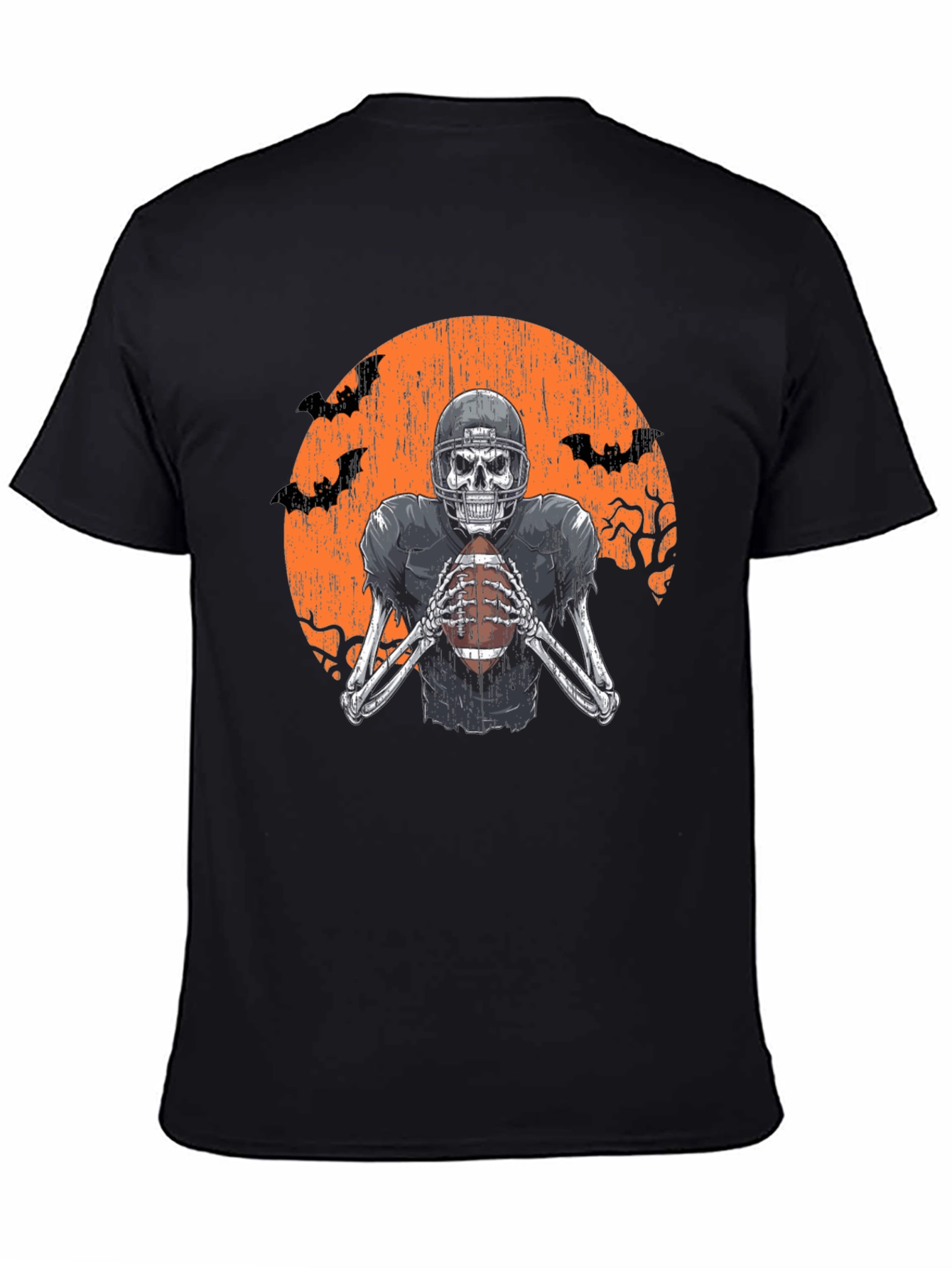 Skeleton Football Player Halloween T-Shirt