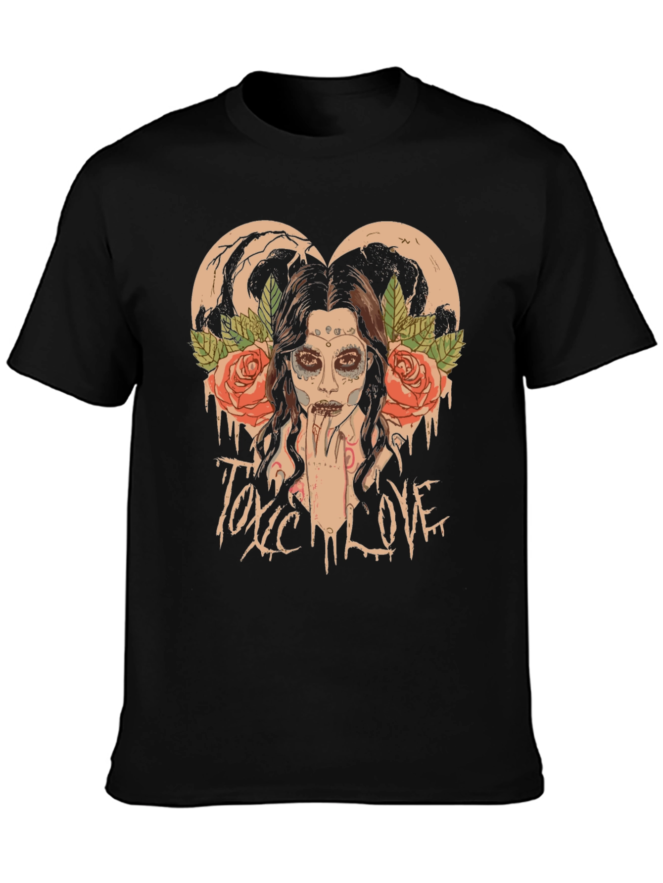 Toxic Love Black Graphic T-Shirt