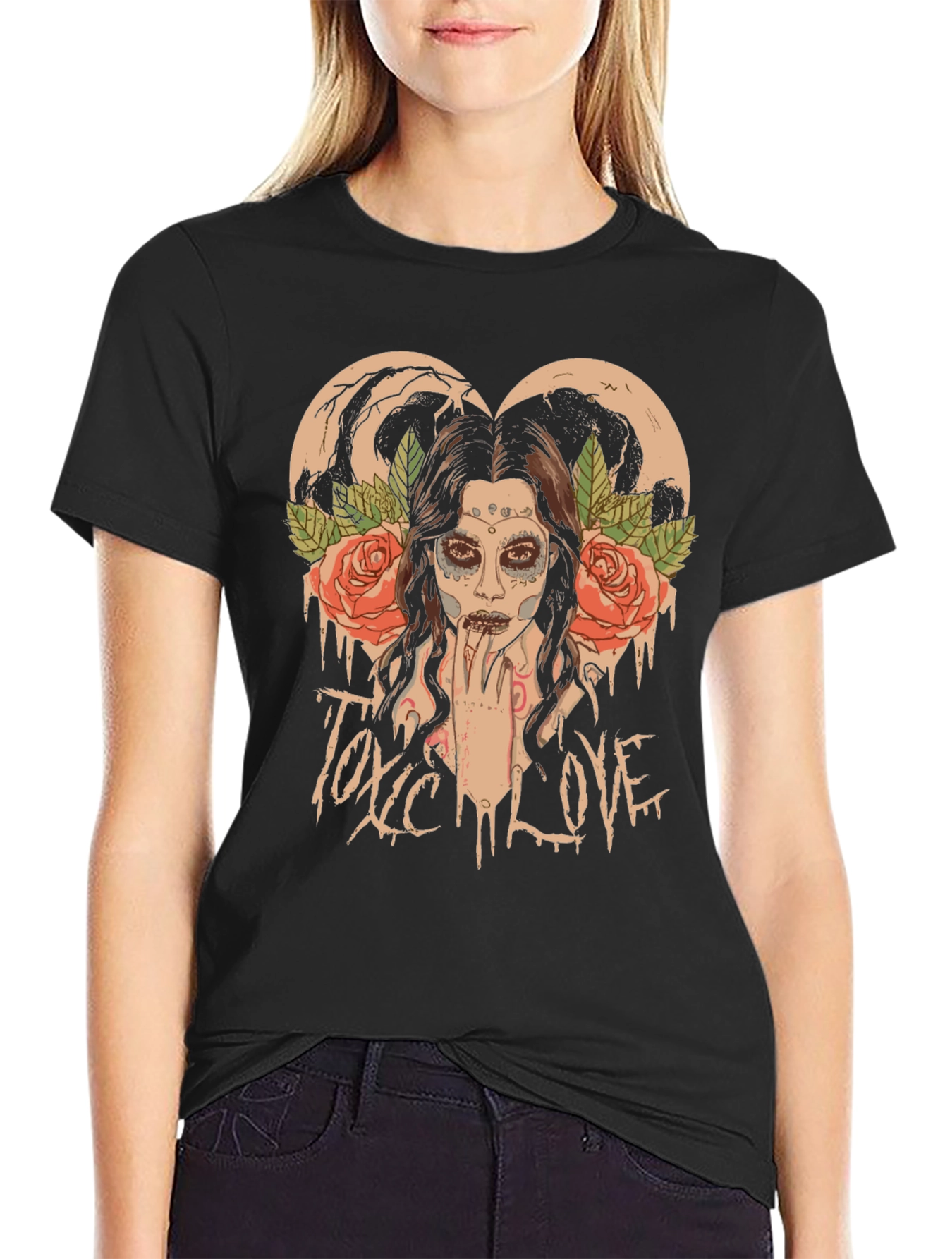 Toxic Love Black Graphic T-Shirt