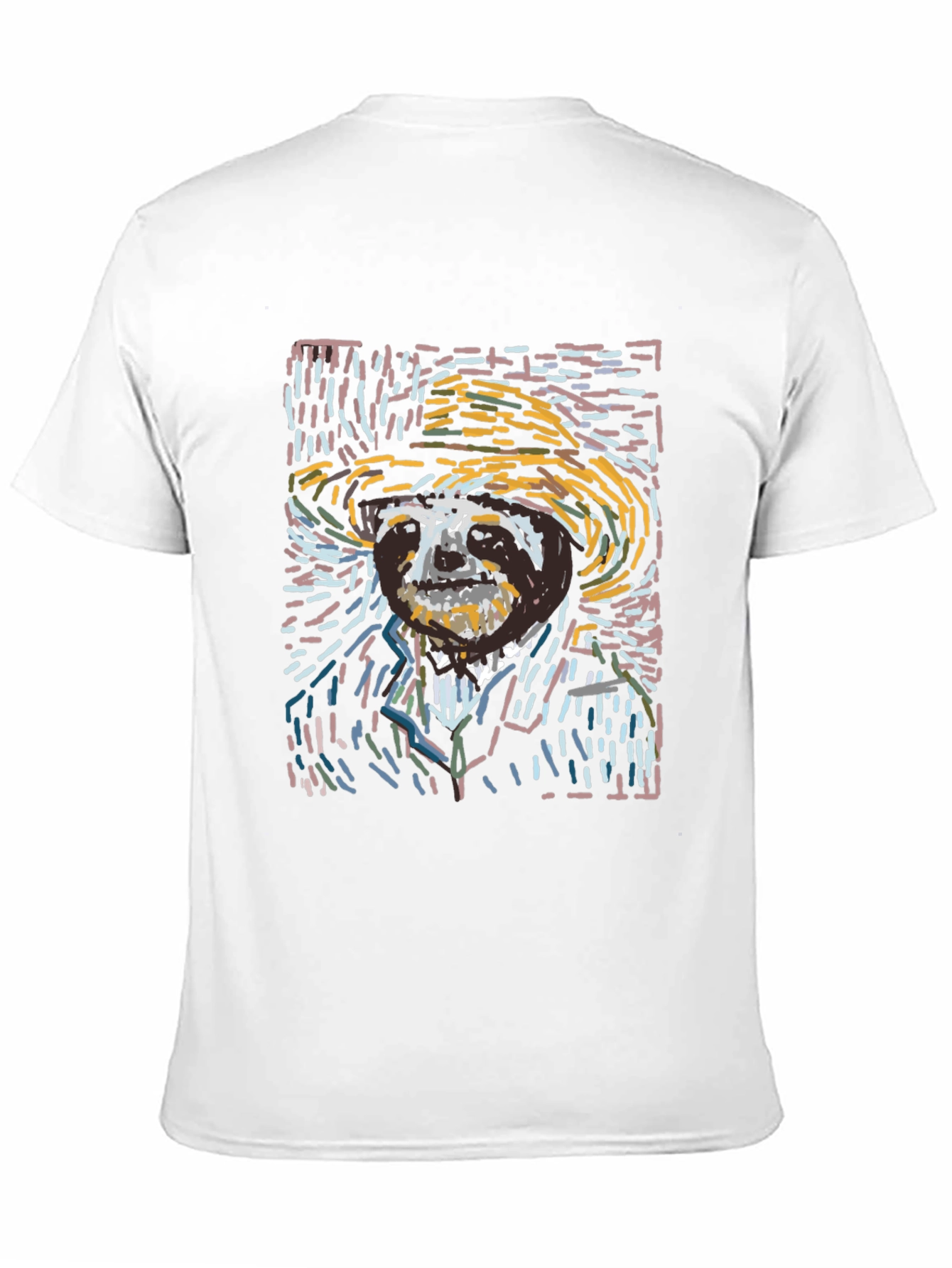 Sloth Van Gogh Style T-Shirt - Artsy Novelty Tee