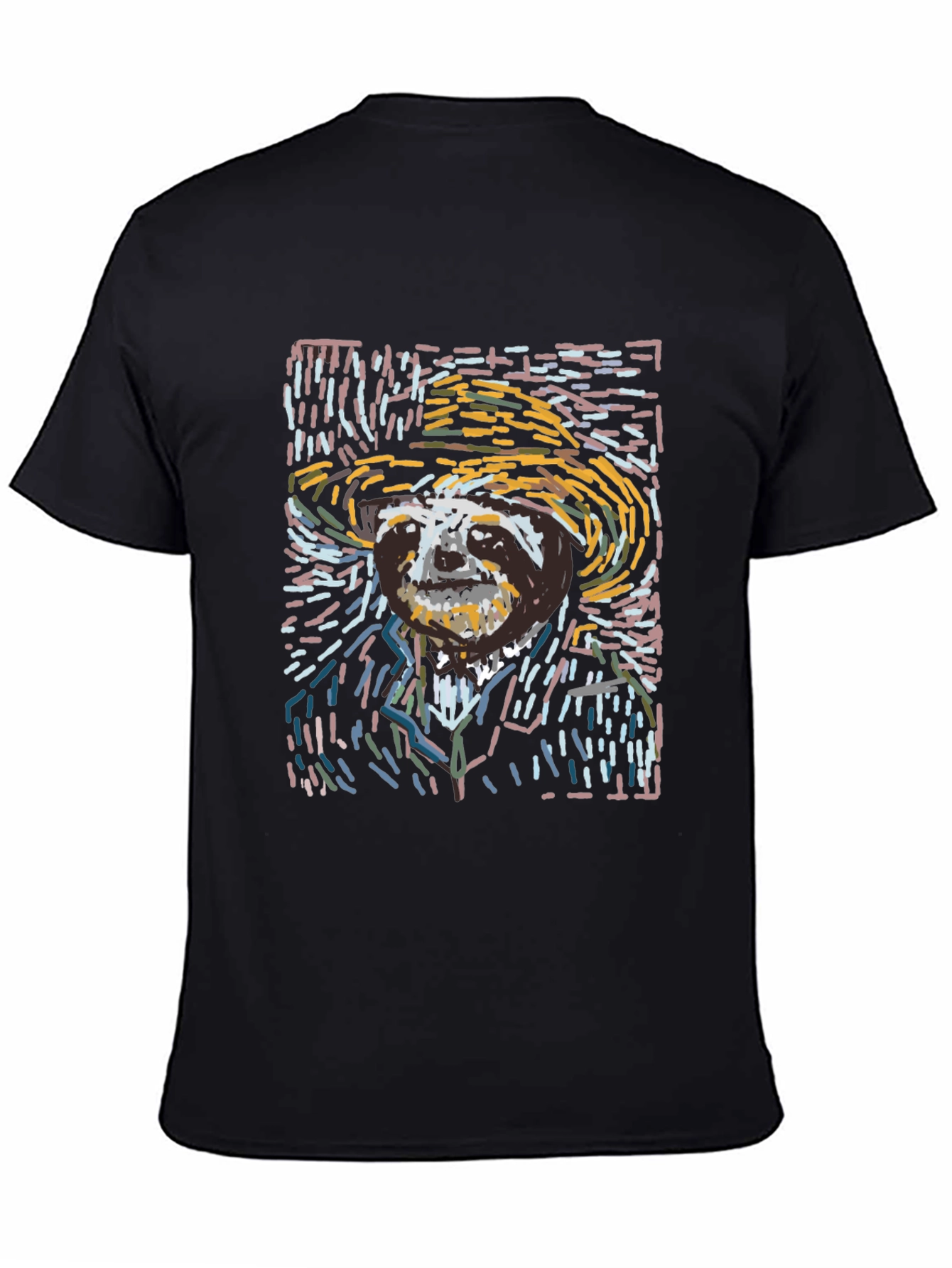 Sloth Van Gogh Style T-Shirt - Artsy Novelty Tee