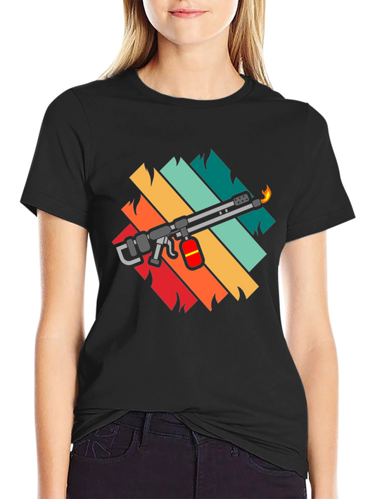 Retro Blowtorch Tee - Cool Fire Tool Graphic T-Shirt