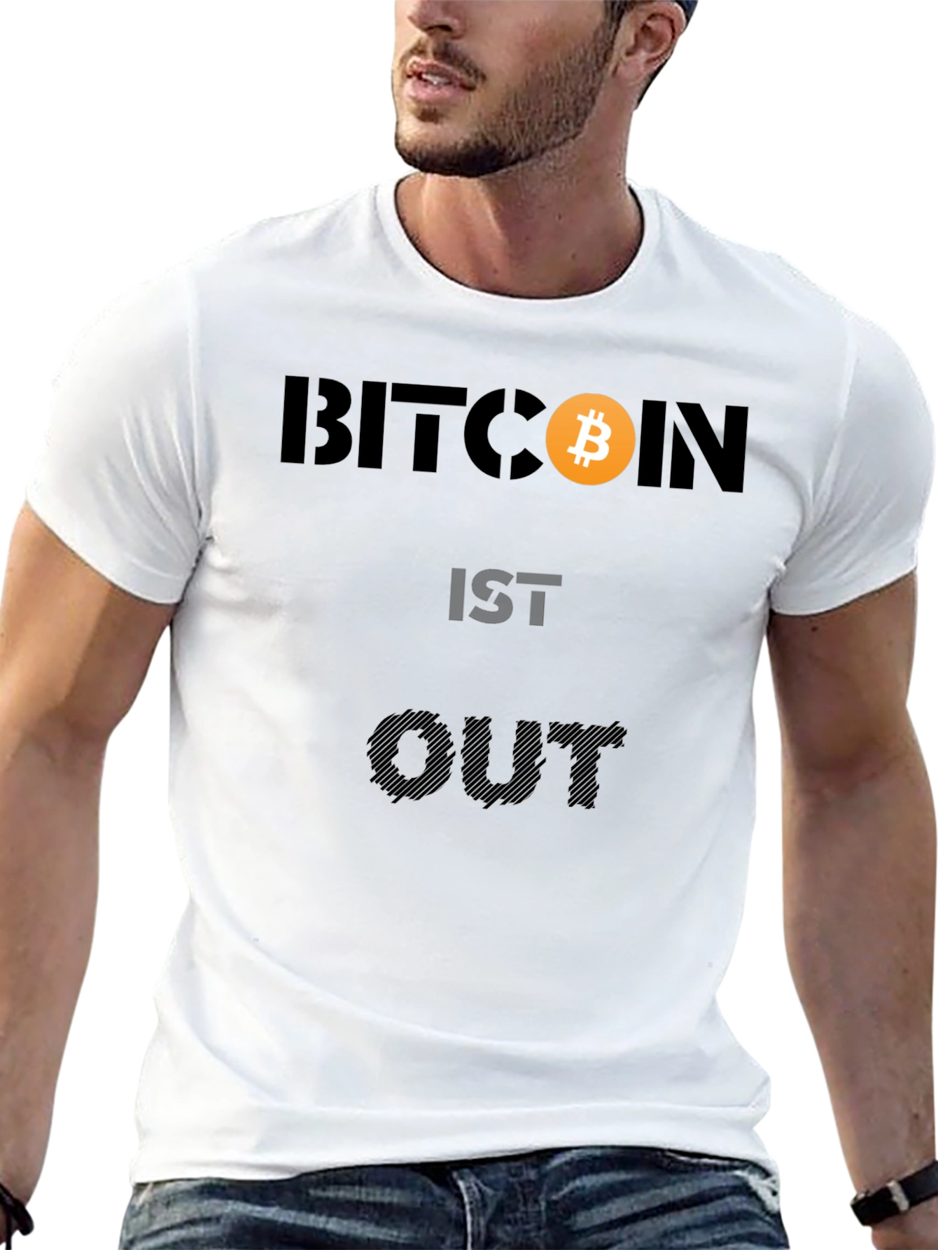 Bitcoin IST OUT Black Graphic Tee