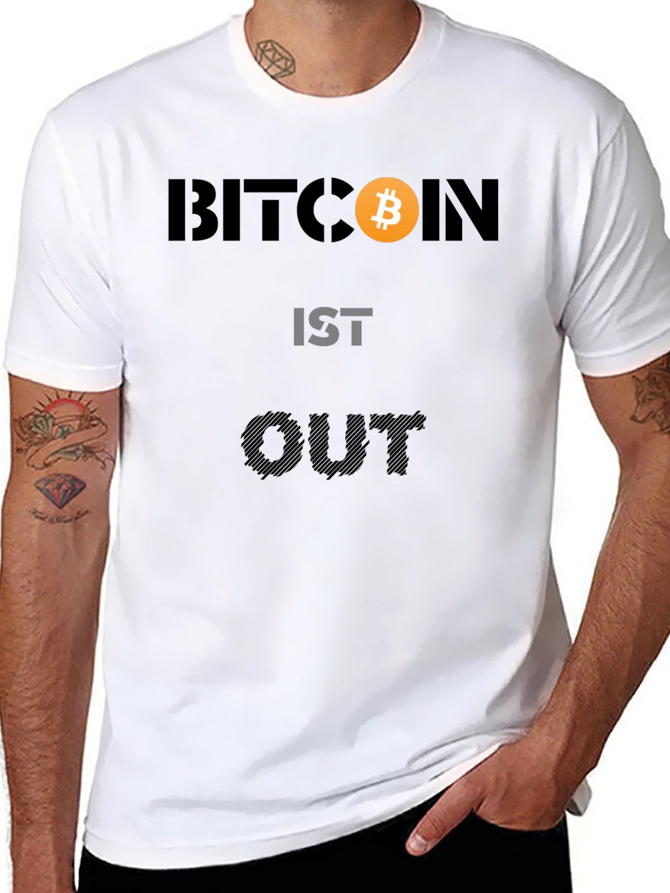 Bitcoin IST OUT Black Graphic Tee