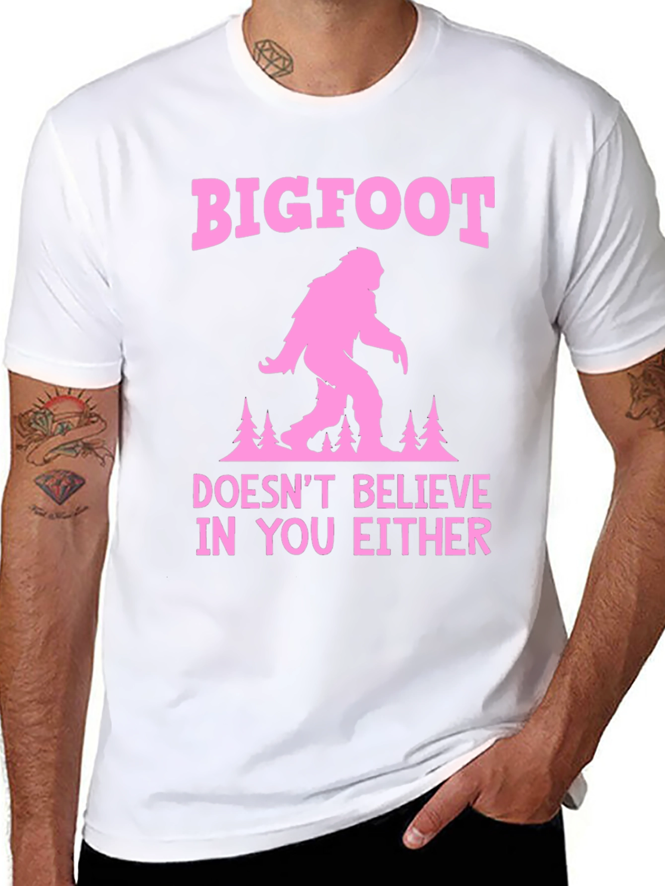 Bigfoot Doesnt Believe in You Either T-Shirt