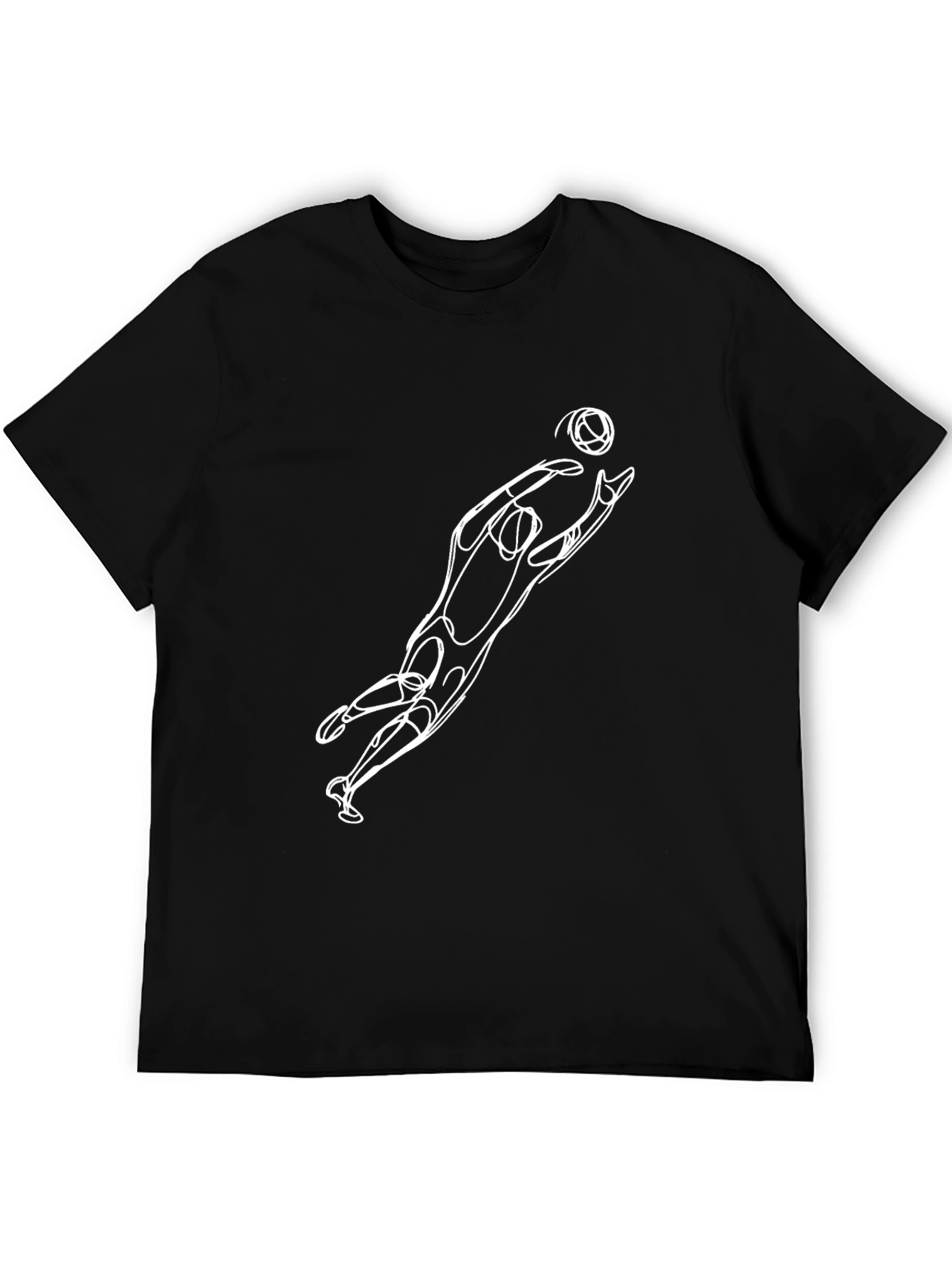 Abstract Goalie Black T-Shirt