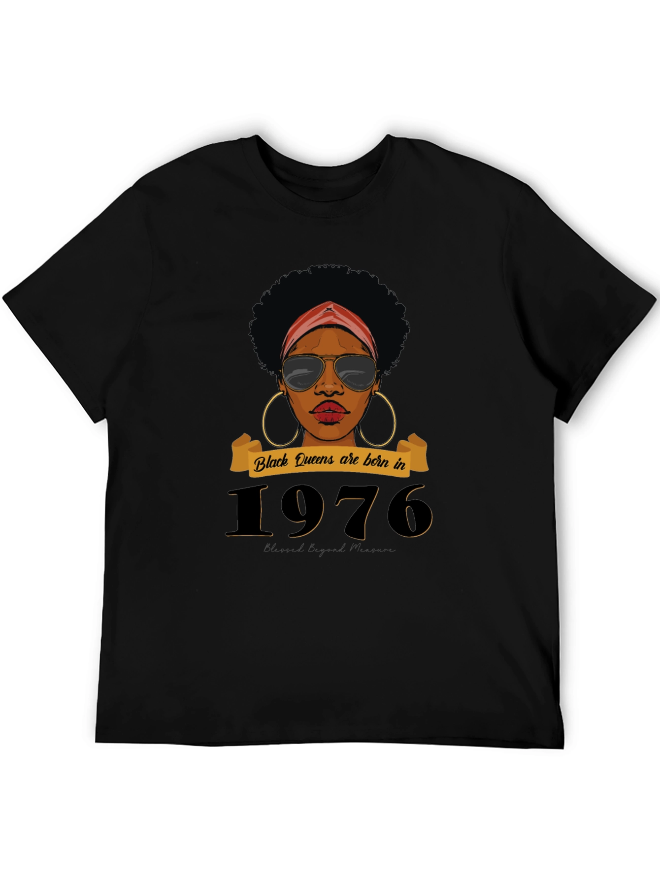 Black Queens Born in 1976 Graphic T-Shirt