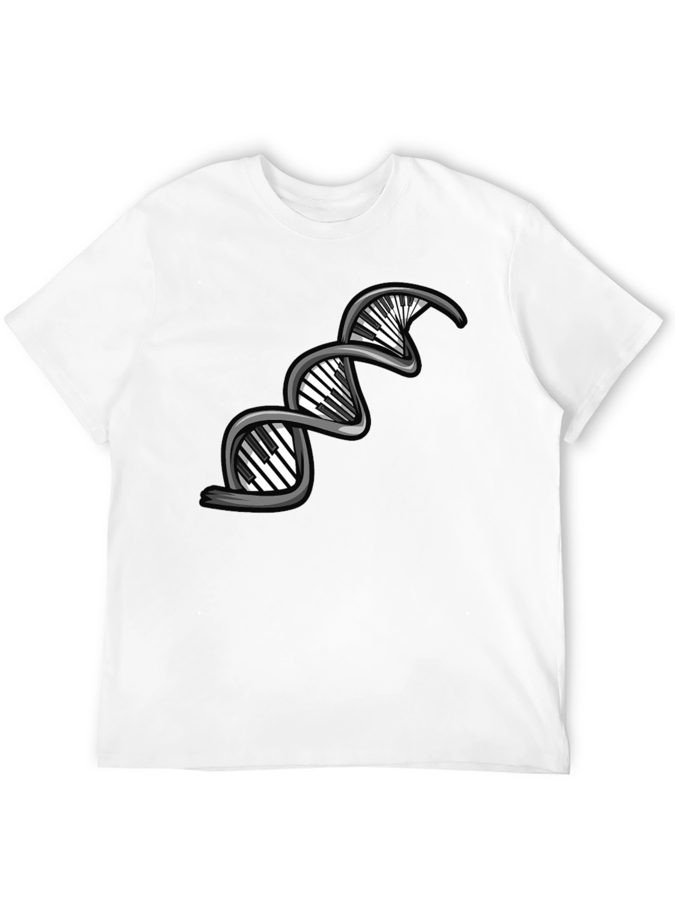 Piano DNA Graphic Tee - Black Cotton T-Shirt