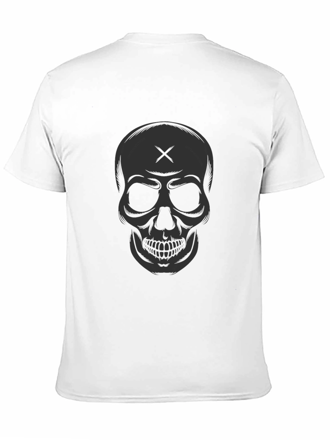 Skull Graphic Tee - Black Cotton T-Shirt