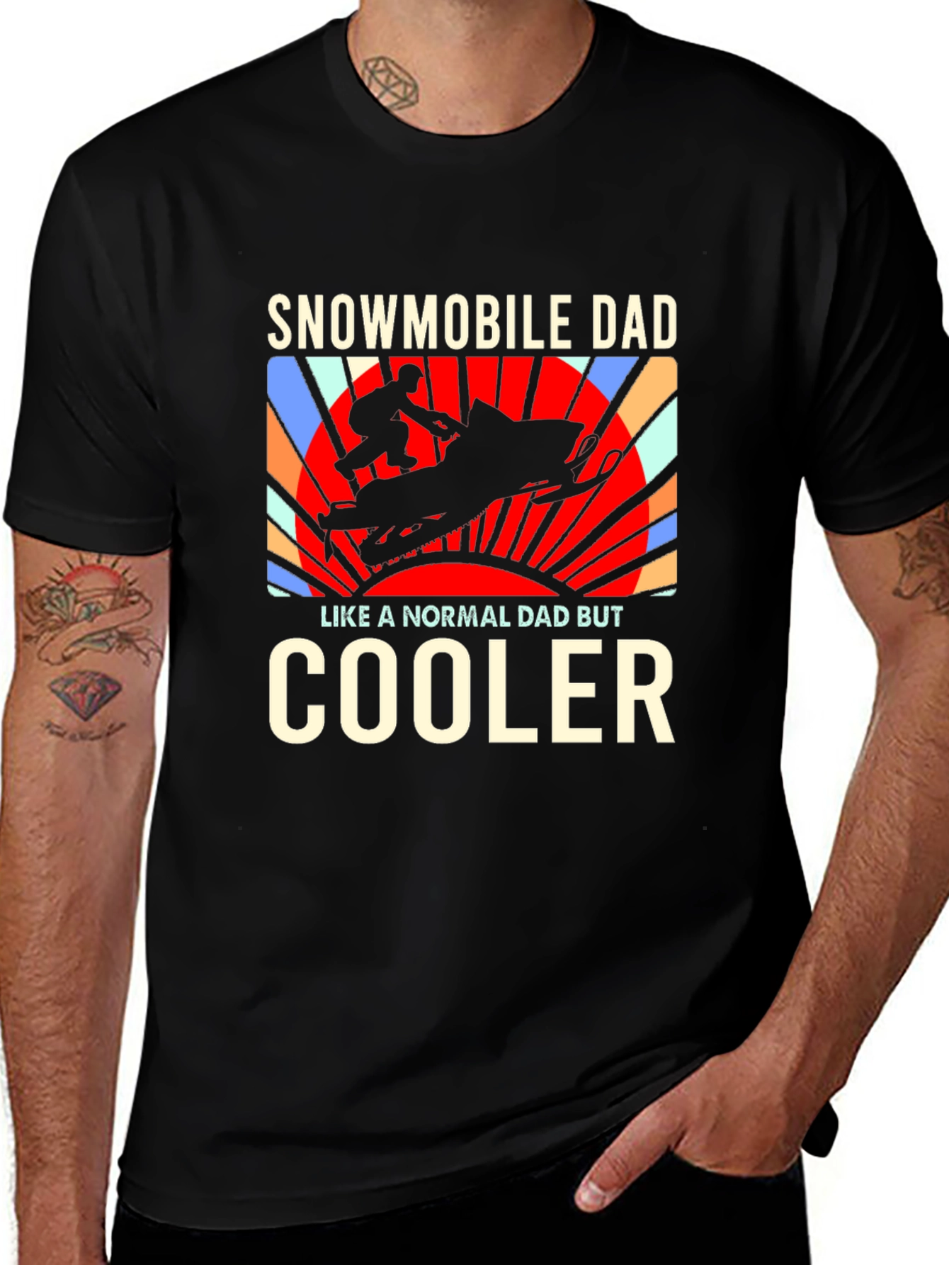 Snowmobile Dad T-Shirt - Cooler Than Normal