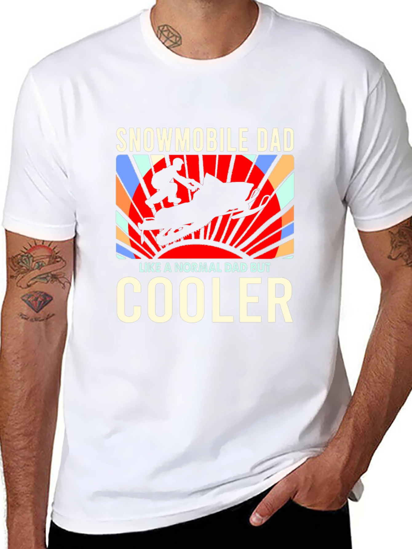 Snowmobile Dad T-Shirt - Cooler Than Normal