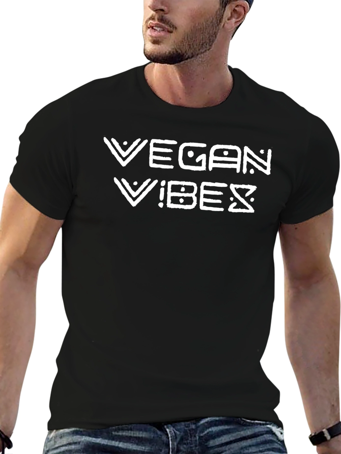 Vegan Vibes Graphic Tee - Black T-Shirt