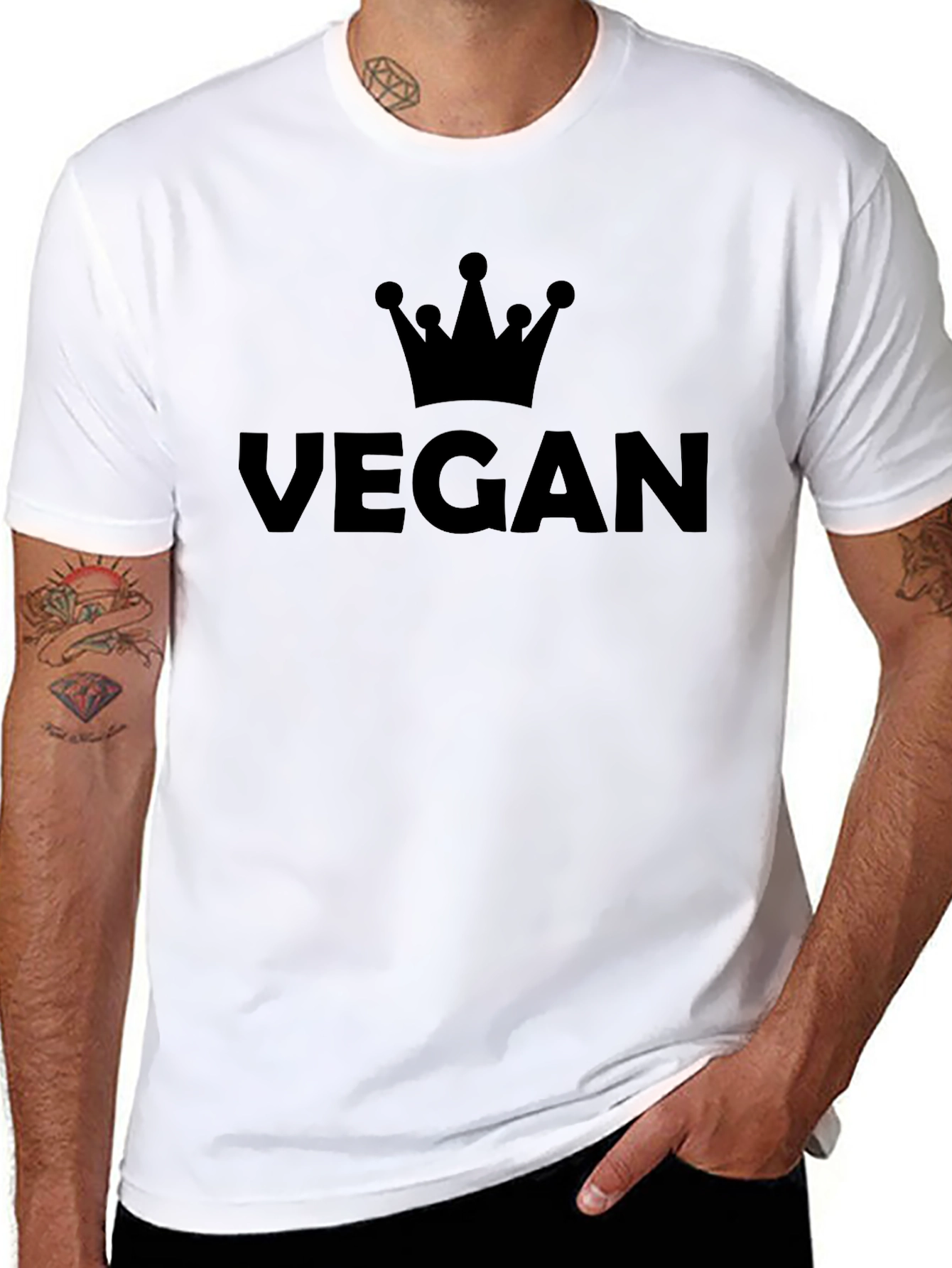 Vegan Crown T-Shirt - Stylish & Comfortable Tee