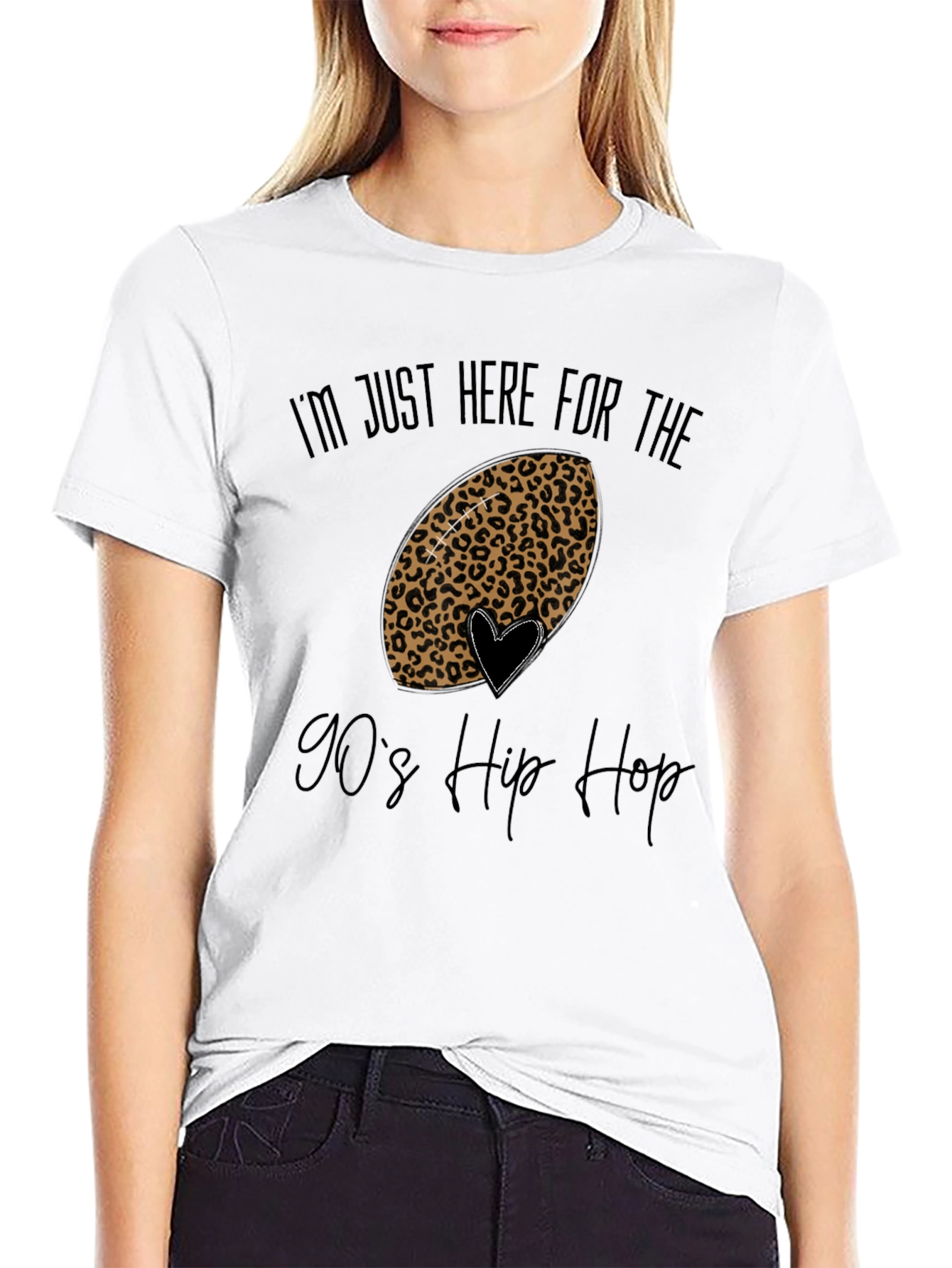 Leopard Football 90s Hip Hop Graphic Tee