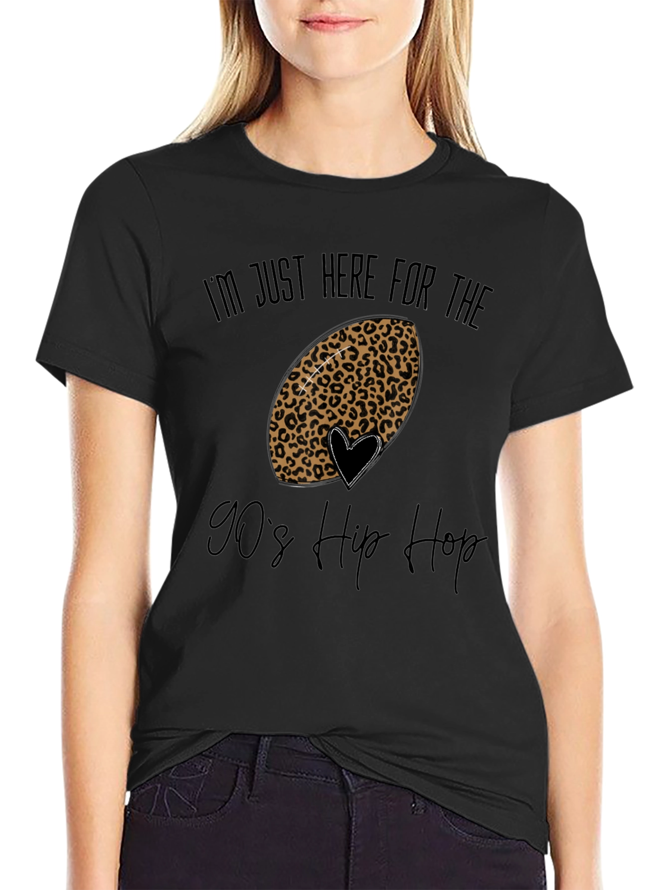 Leopard Football 90s Hip Hop Graphic Tee