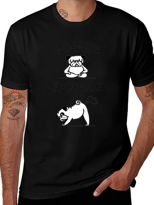 Funny Pug Inhale Exhale Yoga T-Shirt