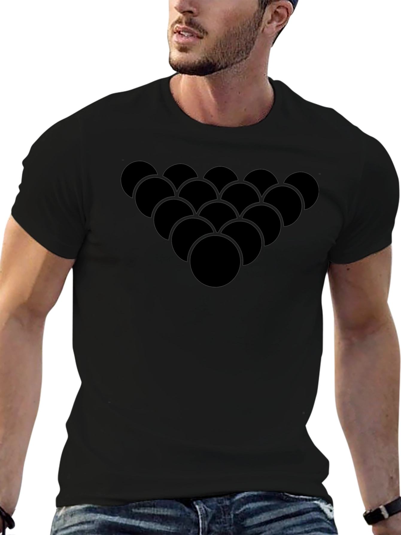 Black Billiard Ball Rack T-Shirt