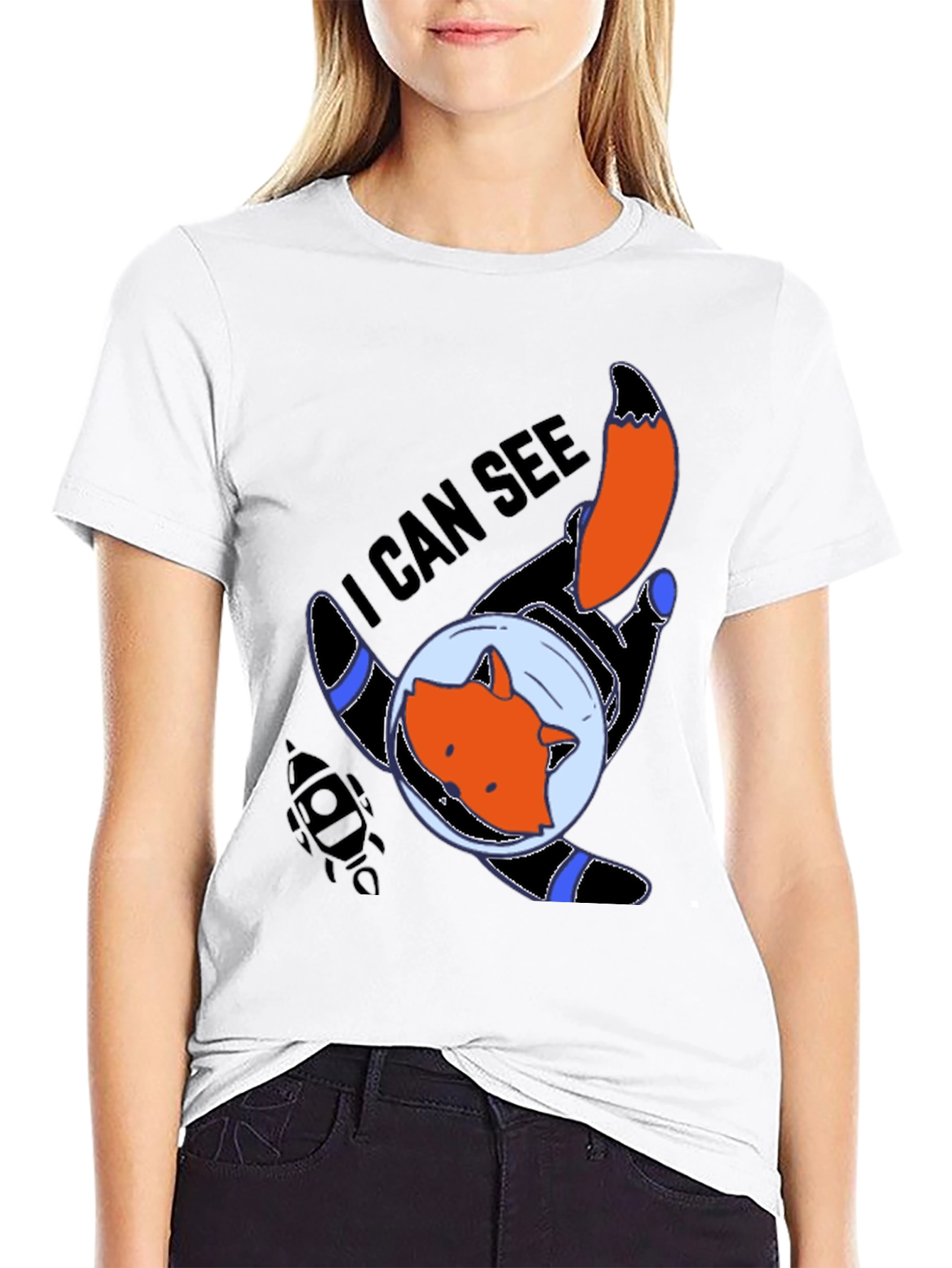 Space Fox T-Shirt - I Can See Graphic Tee