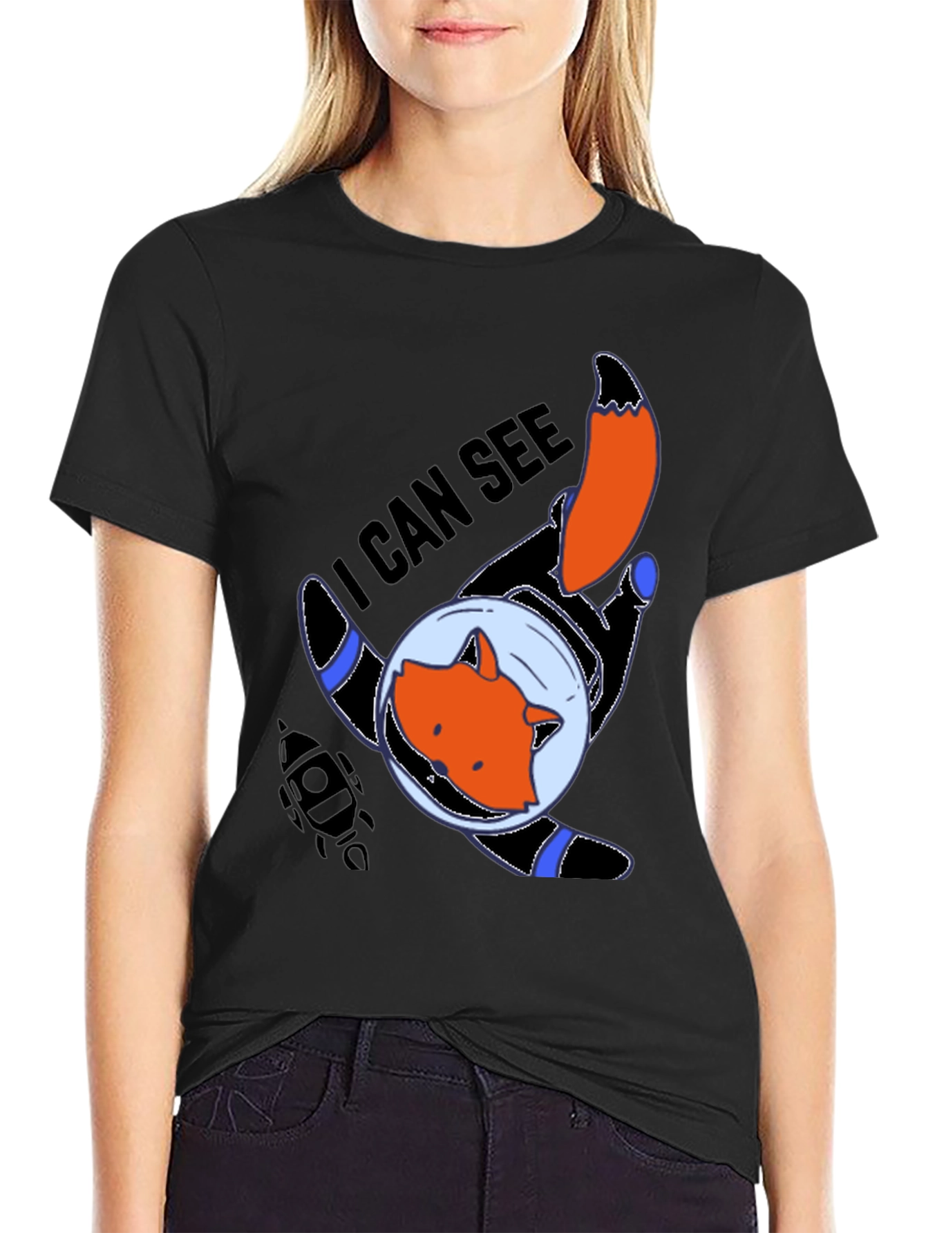 Space Fox T-Shirt - I Can See Graphic Tee