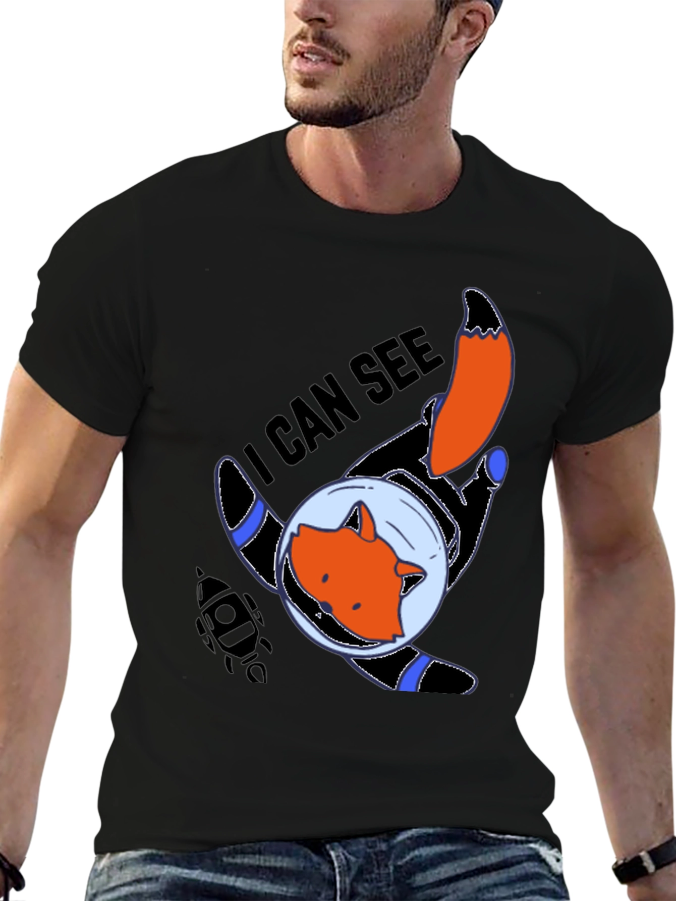 Space Fox T-Shirt - I Can See Graphic Tee
