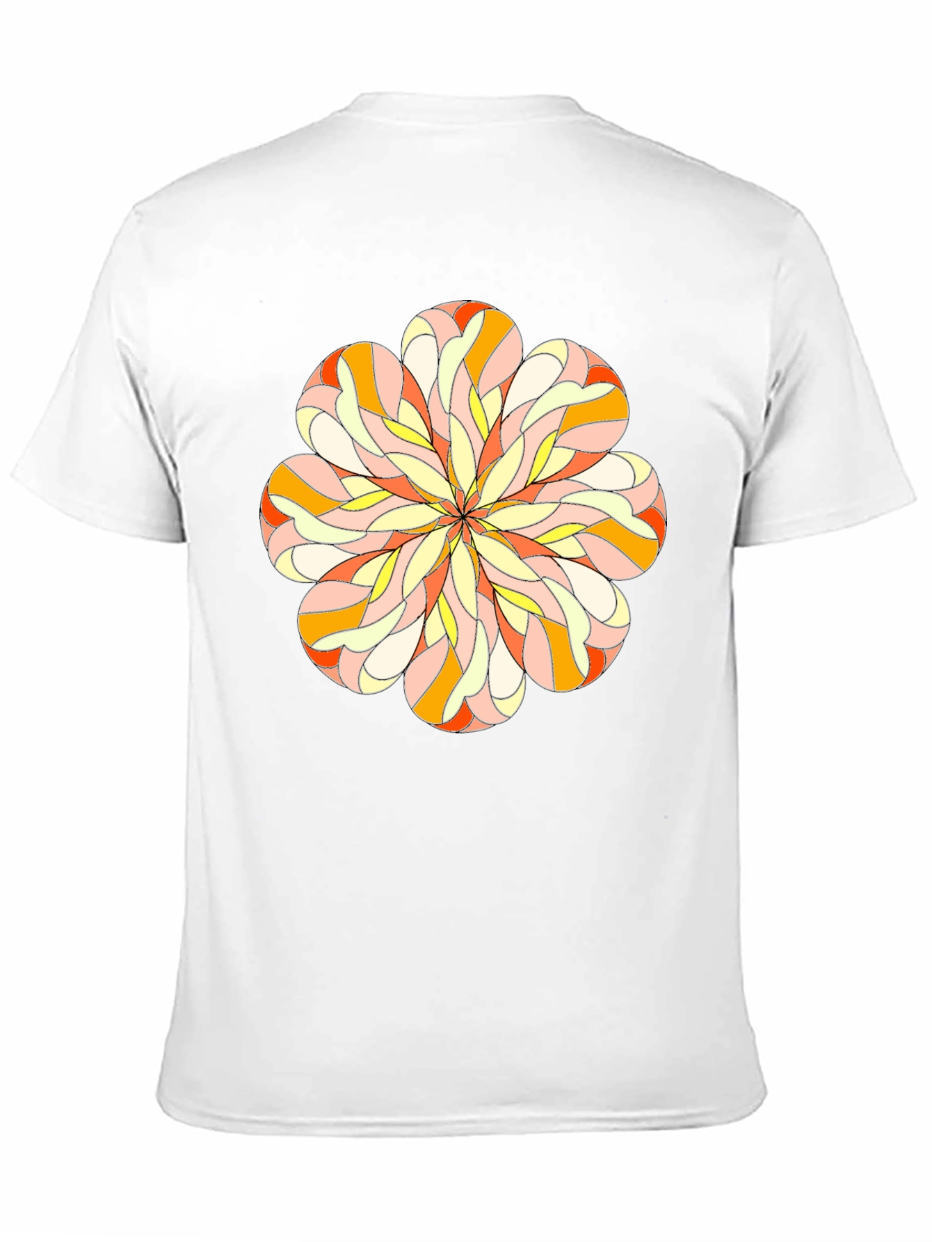 Abstract Flower Graphic Black T-Shirt