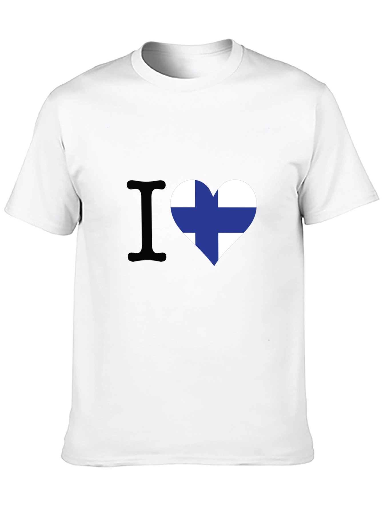 I Love Finland T-Shirt - Finnish Flag Heart Tee