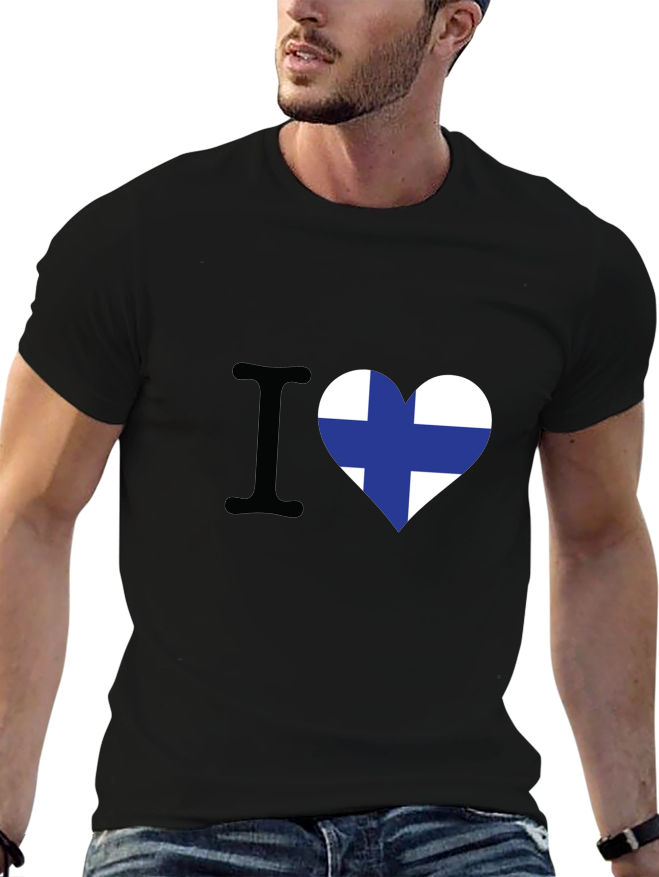 I Love Finland T-Shirt - Finnish Flag Heart Tee