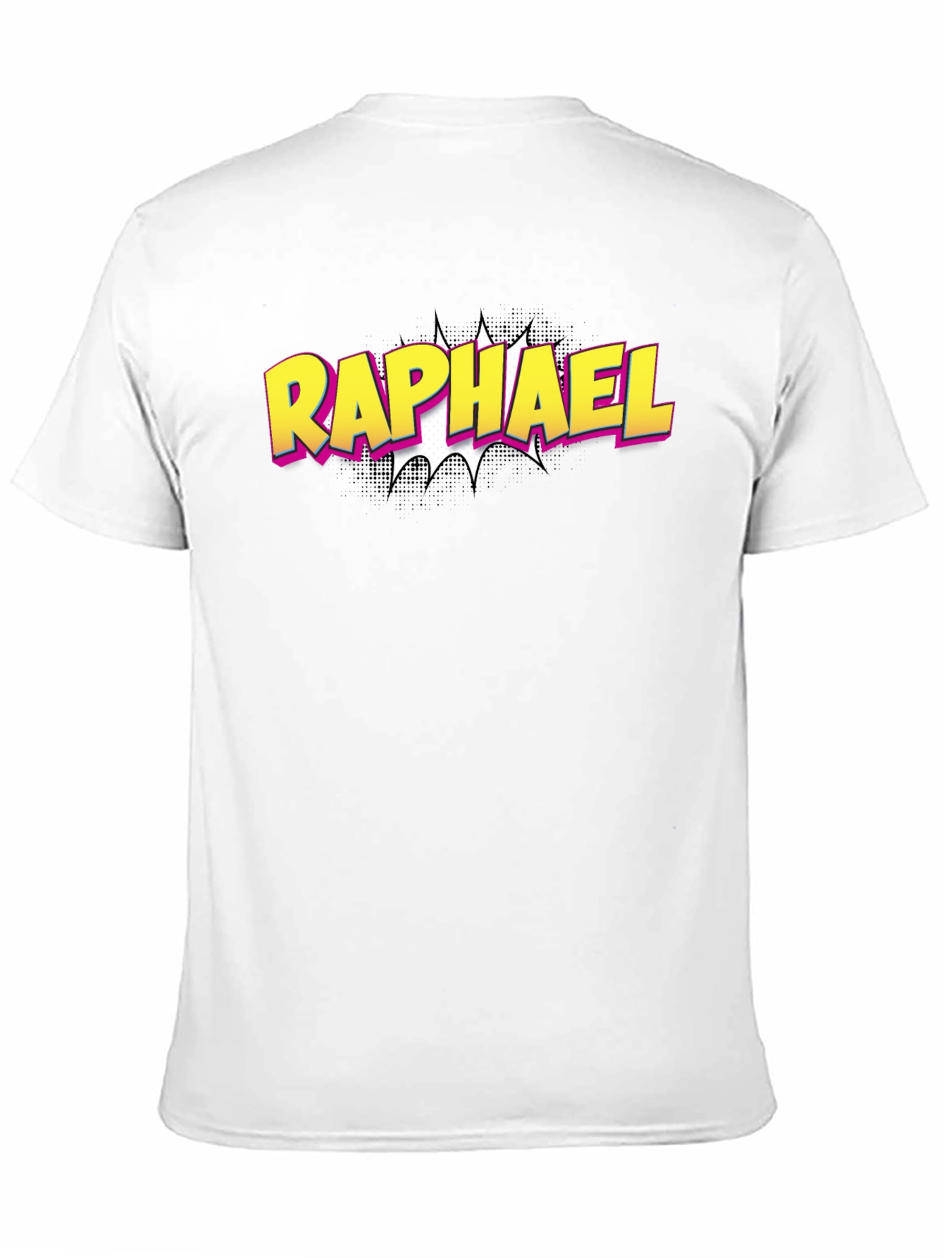 Raphael Comic Style Black T-Shirt