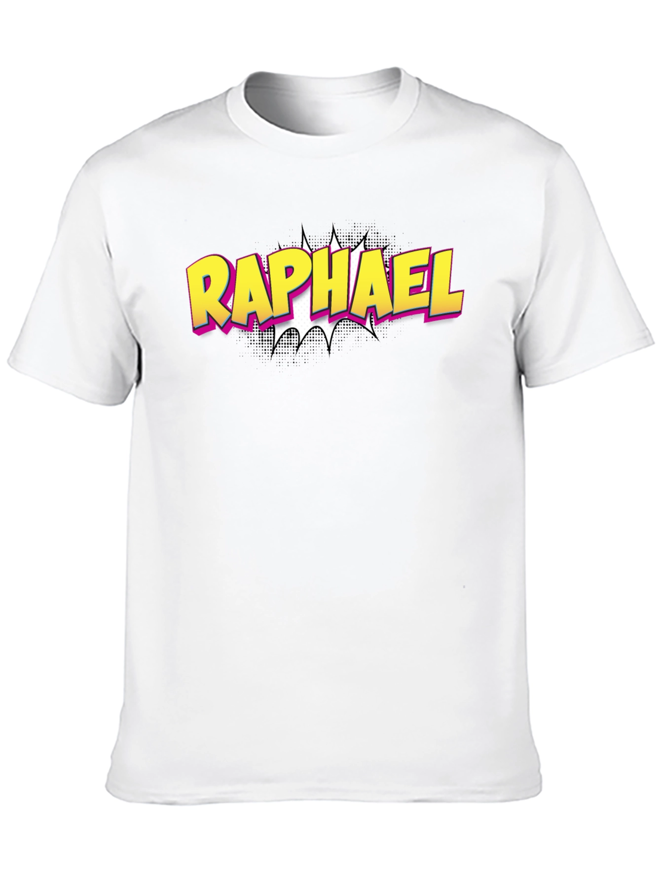Raphael Comic Style Black T-Shirt