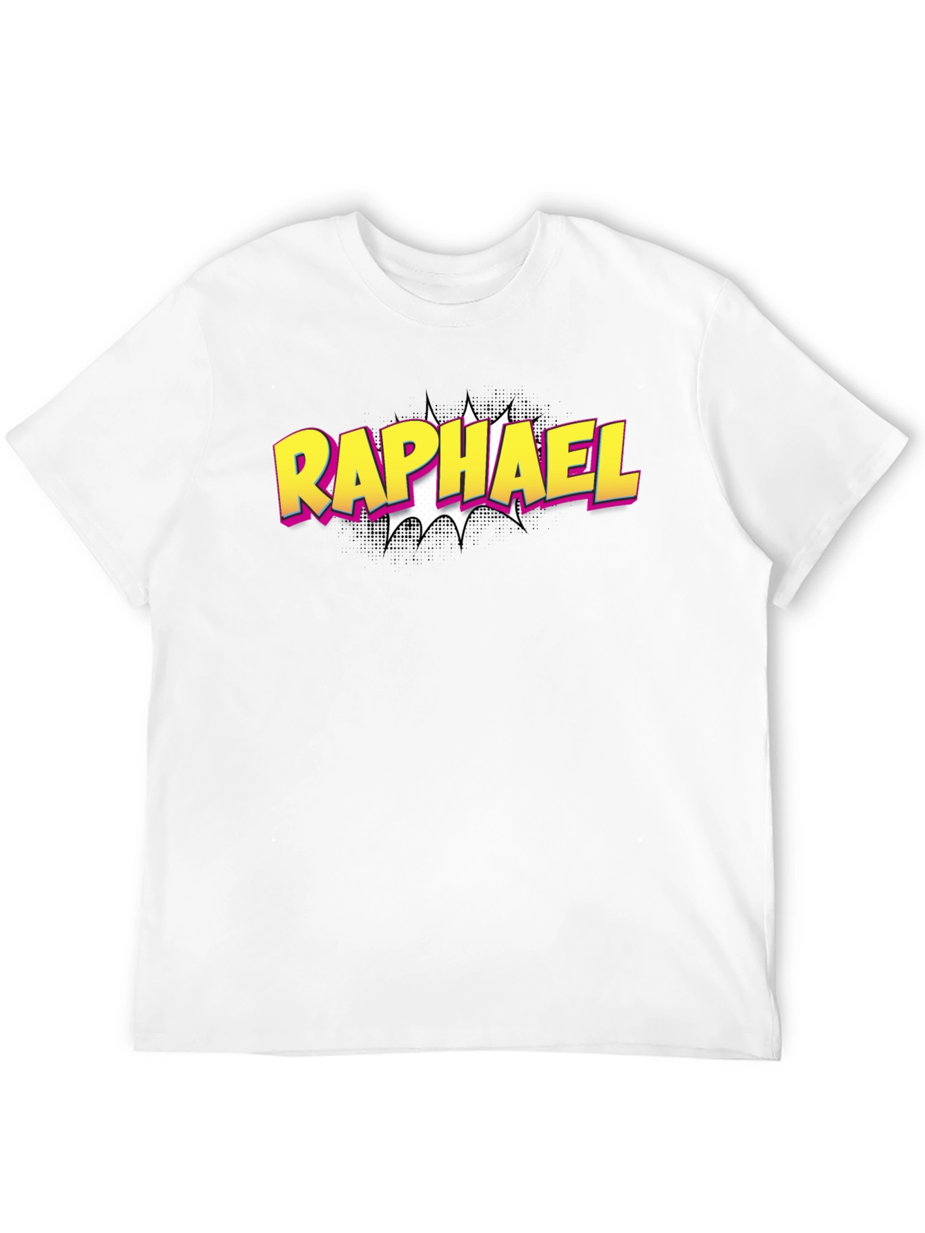 Raphael Comic Style Black T-Shirt